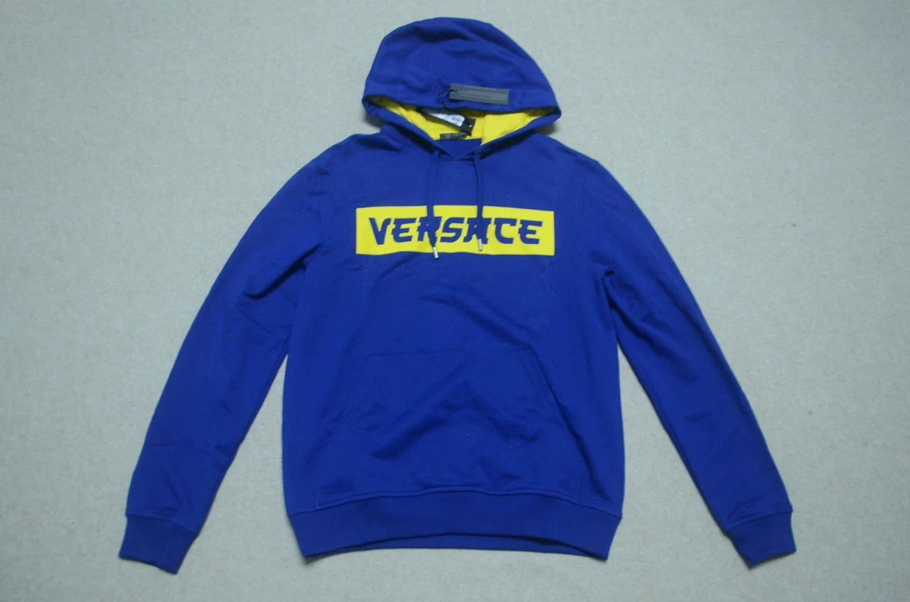 Versace VERSACE Oversized Blue Big Logo Hoodie M Size US M / EU 48-50 / 2 - 1 Thumbnail
