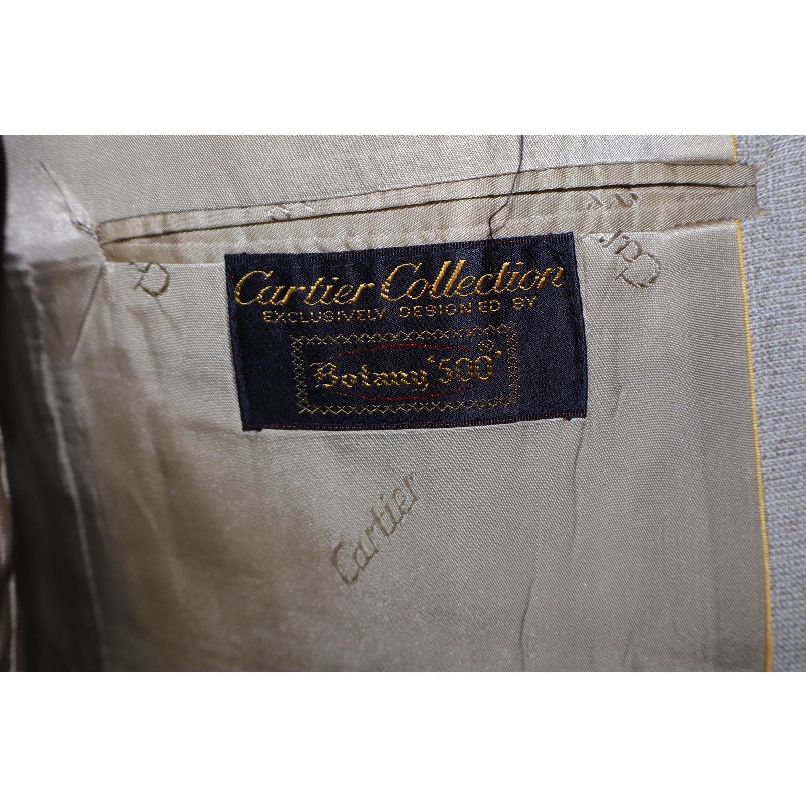 Cartier 40L Vintage 70s Cartier Collection Hopsack 2 Piece Suit Size 40L - 5 Thumbnail