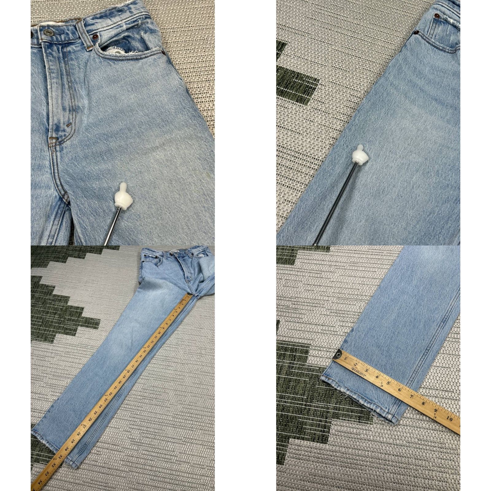 Vintage Abercrombie And Fitch The ’90s Straight Ultra High Rise Jeans Women 2R Blue 26x31 Size 26" / US 2 / IT 38 - 8 Thumbnail