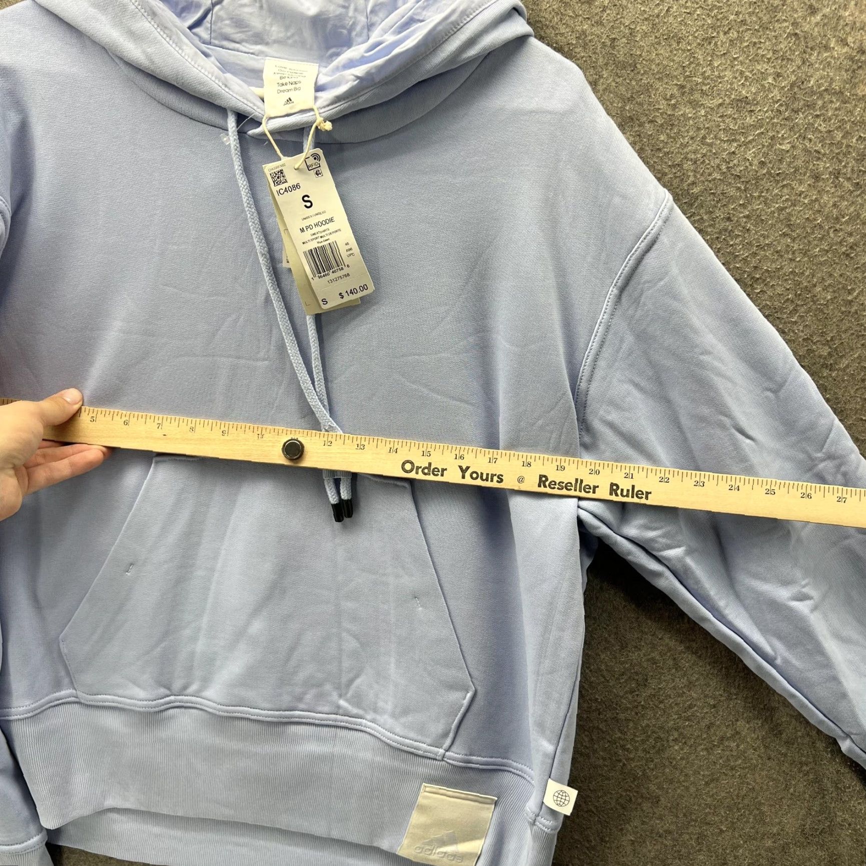 Adidas Adidas Hoodie Mens Small Blue Dawn M PD Pullover Pocket Athletic Sweatshirt Size US S / EU 44-46 / 1 - 5 Thumbnail