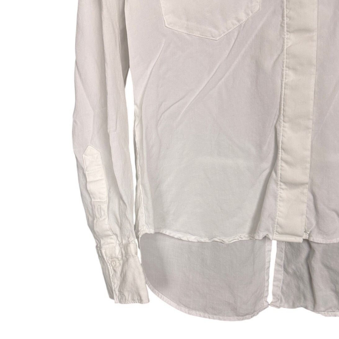 Breath & Stone Cloth & Stone White Button Up L/S Top Blouse Shirt Small Size S / US 4 / IT 40 - 4 Thumbnail