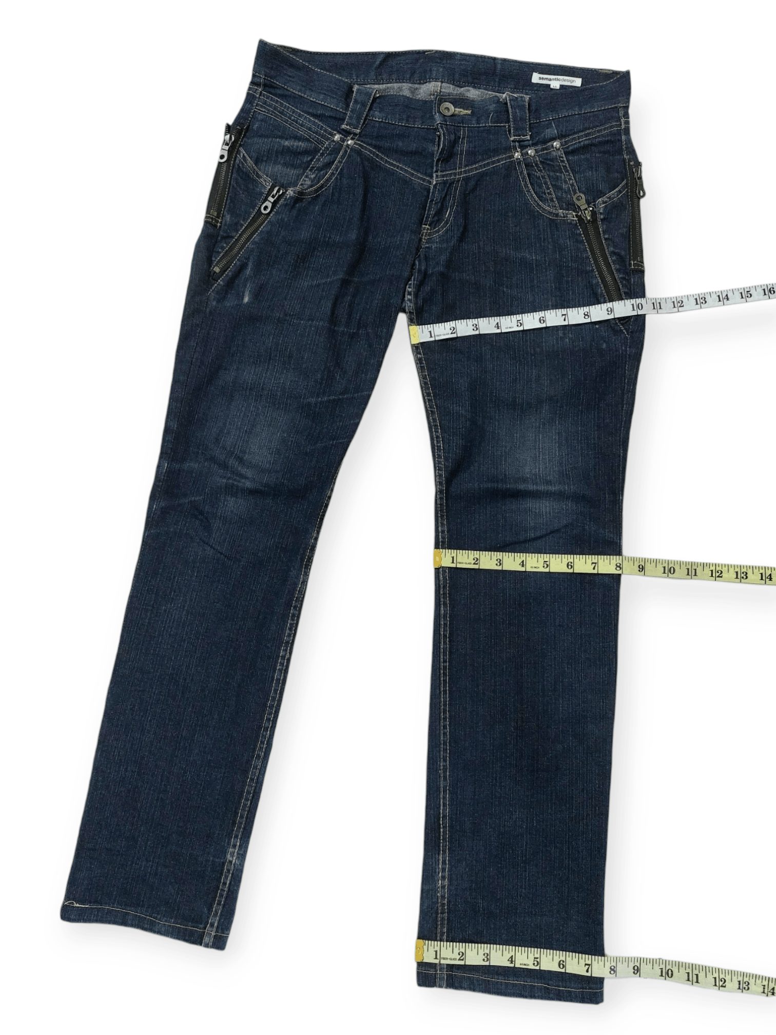 semanticdesign 💥Semantic Design Multi Zipped Punk Jeans Denim Size US 34 / EU 50 - 21 Thumbnail