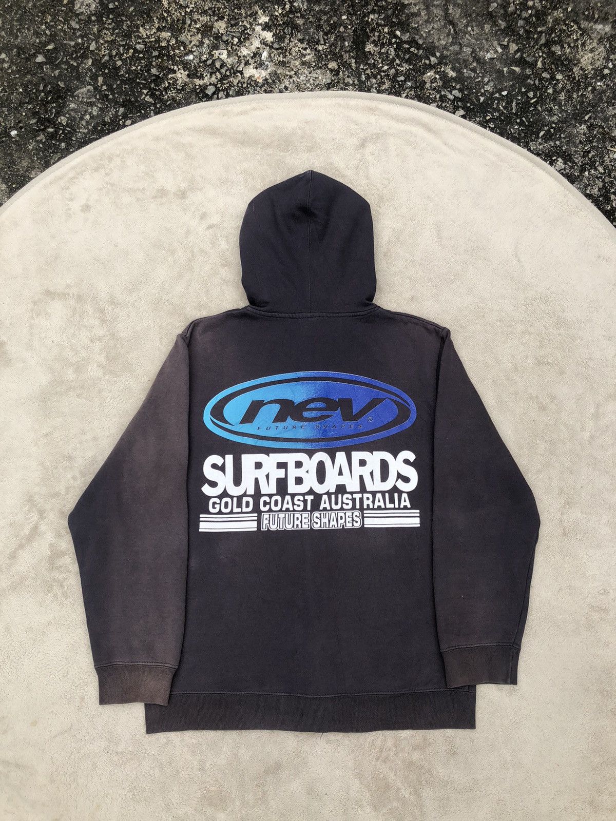 Vintage Vintage 90s Nev Surfboards Australia Sunfaded Hoodie Size US M / EU 48-50 / 2 - 9 Thumbnail