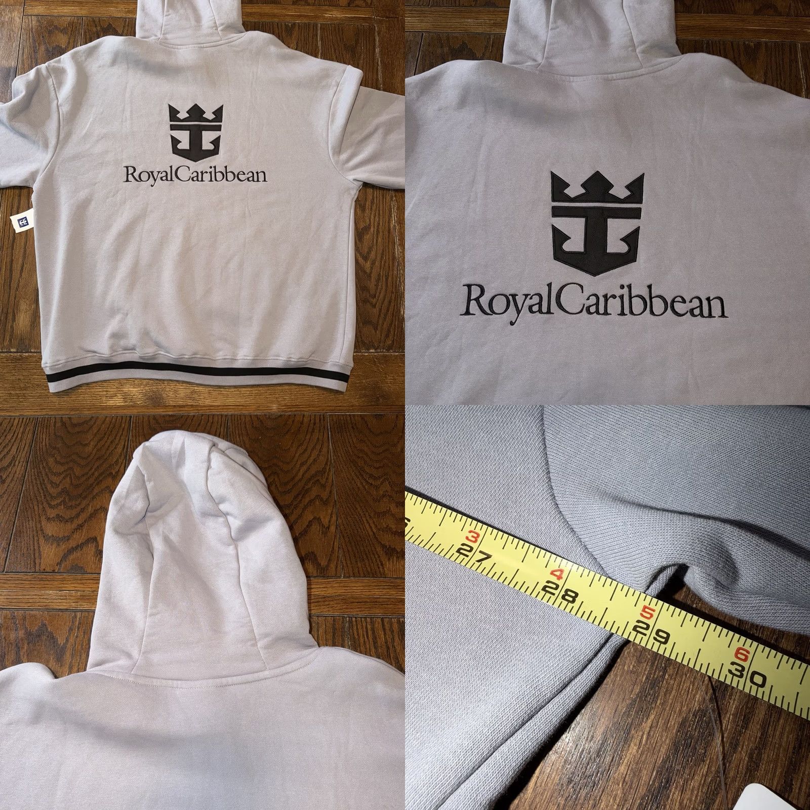 Vintage Royal Caribbean Hooded Sweatshirt Hoodie XL Blue Black New Embroidered Size US XL / EU 56 / 4 - 8 Thumbnail