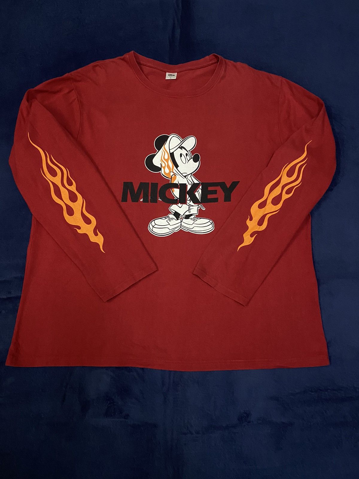 Mickey Mouse Disney Mickey Fire Flame Longsleeve Tee Size US XL / EU 56 / 4 - 2 Thumbnail
