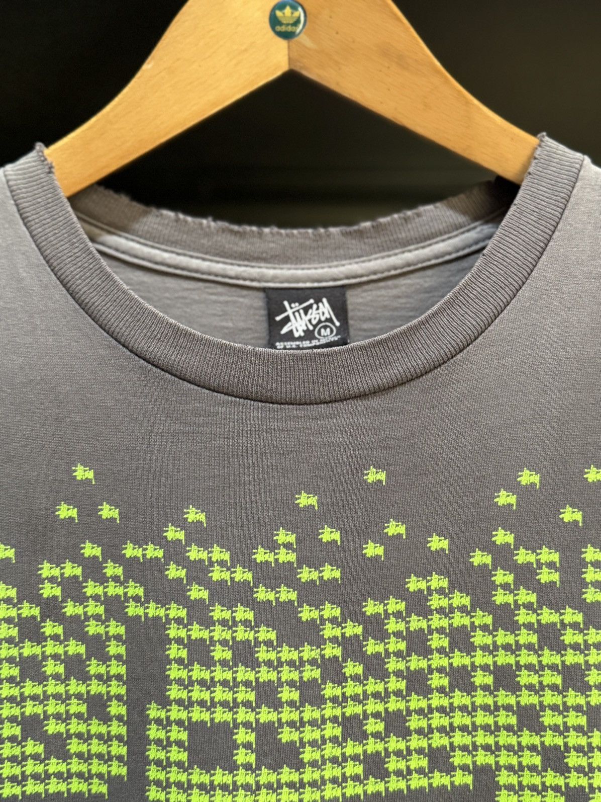 Stussy Thrashed Vintage Stussy Mini Green Logo Sun Faded Tee Size US M / EU 48-50 / 2 - 3 Thumbnail