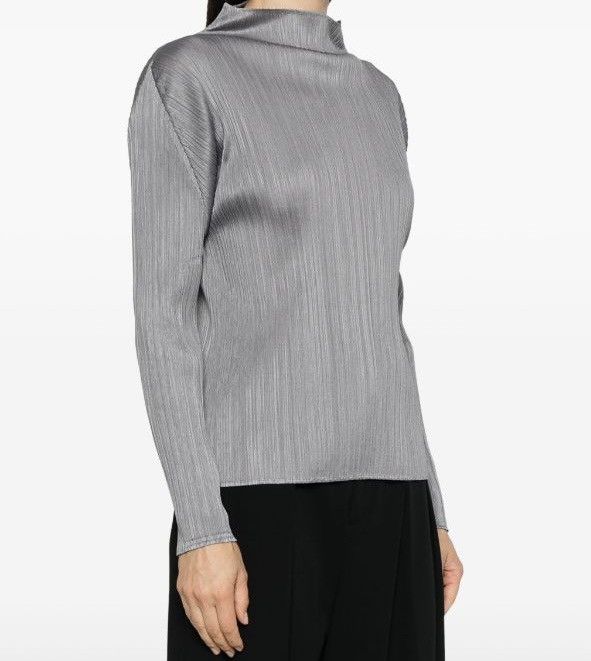 Issey Miyake × Pleats Please Issey Miyake ⚡️PLEATS PLEASE IS MOCK NECk LONG SLEEVE Size M / US 6-8 / IT 42-44 - 1 Thumbnail