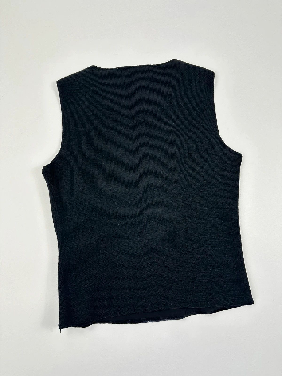 Prada Prada FW1999 Black Wool Fur Tank Top Size M / US 6-8 / IT 42-44 - 10 Thumbnail