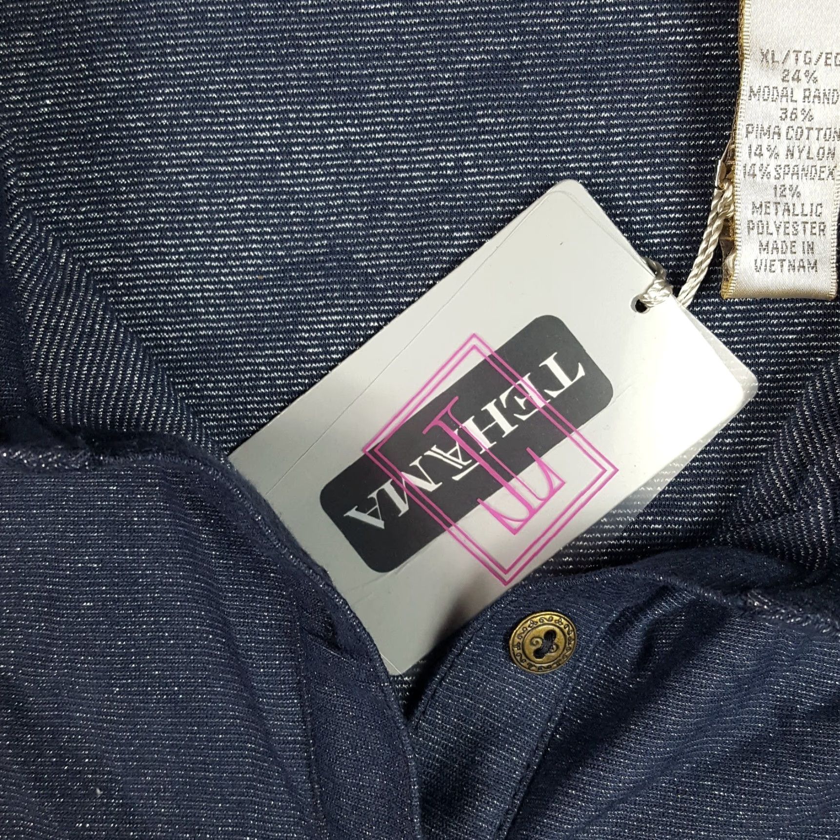 Vintage Blue Silver Collared Preppy Women's Size XL Stretch Modal Tennis Golf Polo Shirt Size XL / US 12-14 / IT 48-50 - 6 Thumbnail