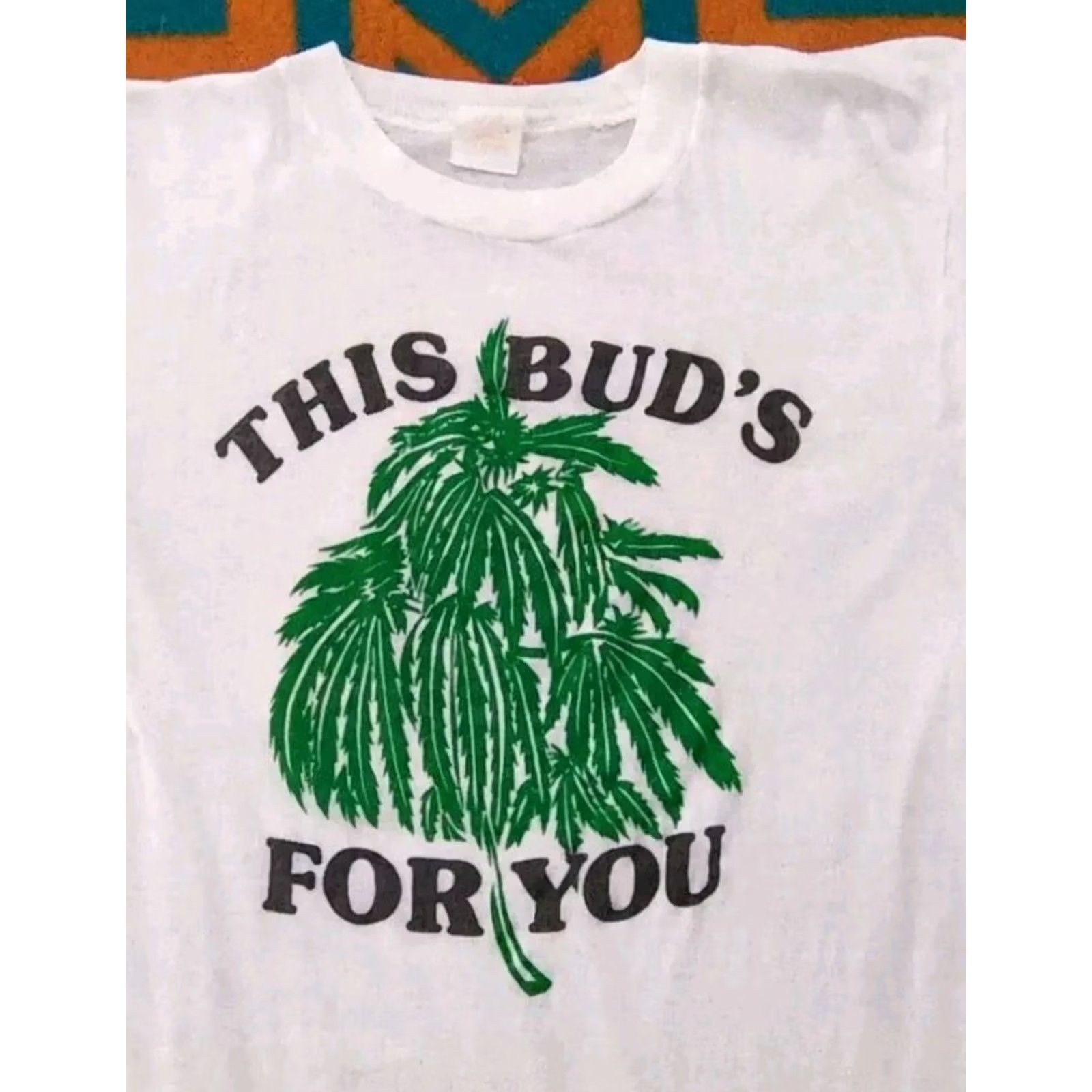 Vintage VINTAGE This Bud's For You Shirt Marijuana Pot Single Stitch 70s 80s Hippy S/M White Size US S / EU 44-46 / 1 - 2 Thumbnail