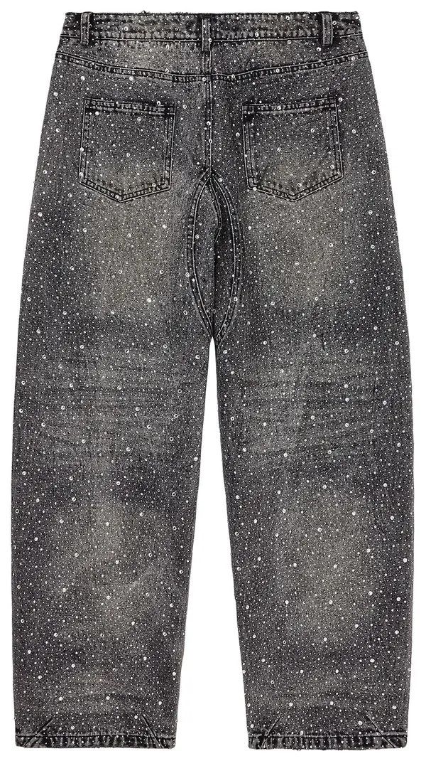 Vale Vale Forever Rainstorm Rhinestone Denim Jeans Black Size 36 Size US 36 / EU 52 - 2 Thumbnail
