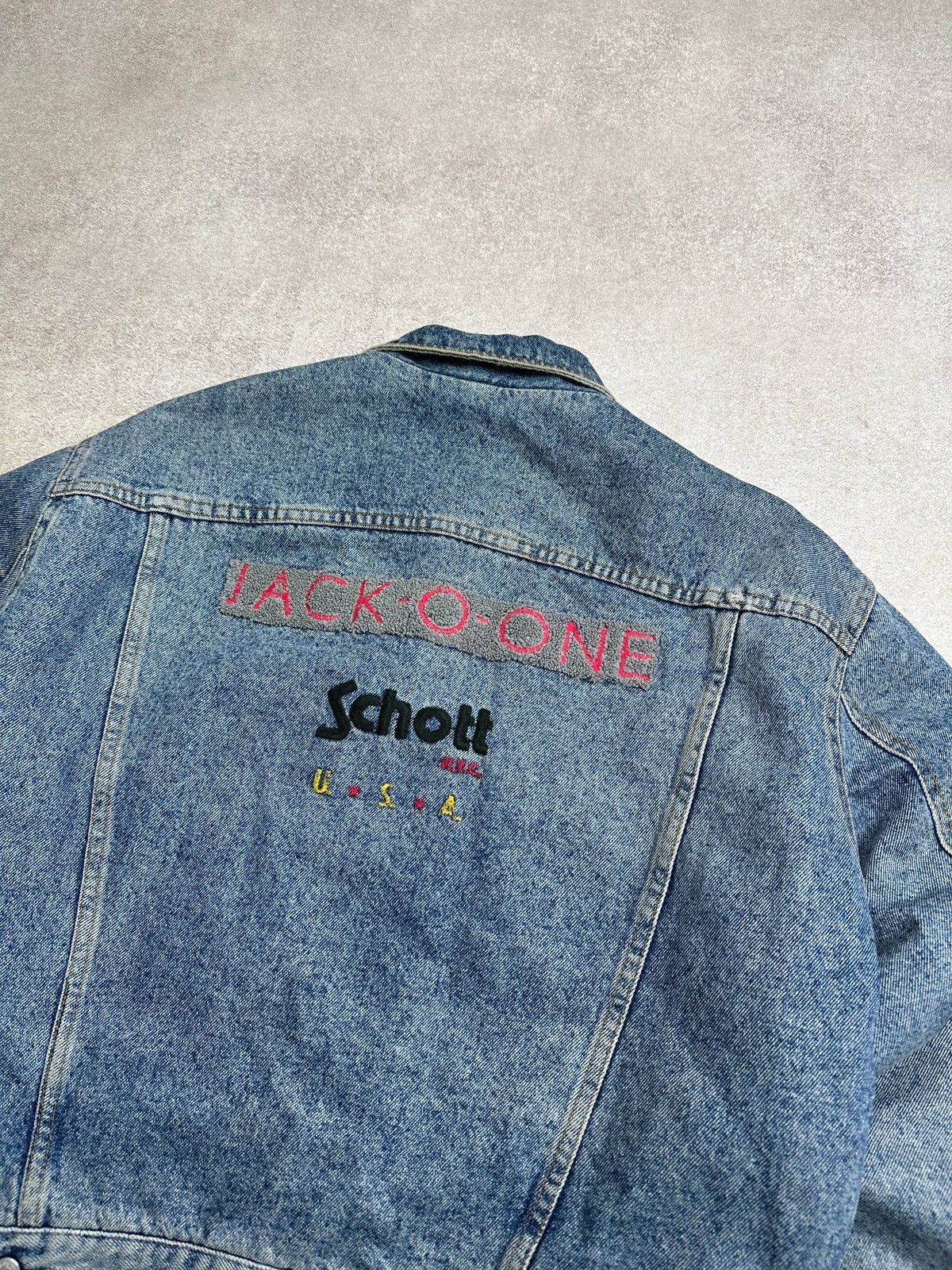 Schott Vintage Schott USA Heavy Denim Rare Jacket Workwear Rare XL Size US XL / EU 56 / 4 - 6 Thumbnail