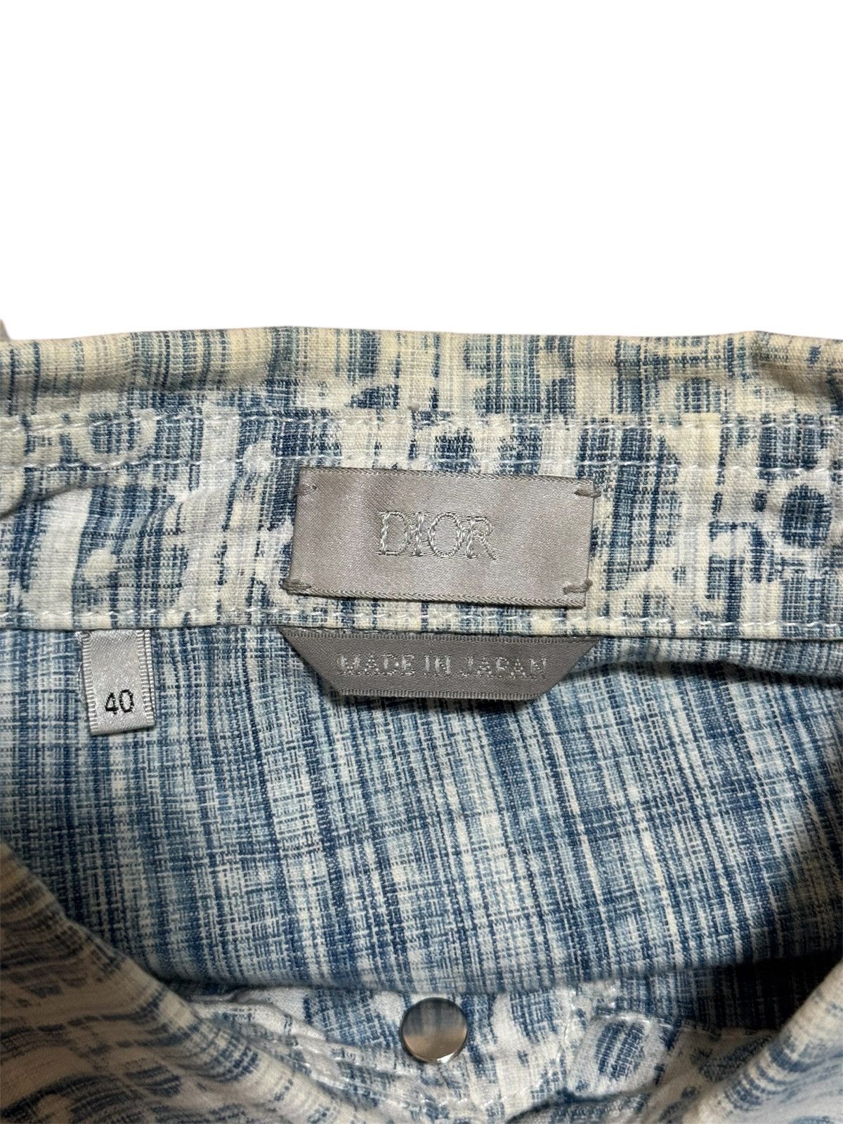 Dior 🔥2400$ Dior Oblique Kasuri Monogram Cotton Denim Overshirt Size US M / EU 48-50 / 2 - 11 Thumbnail