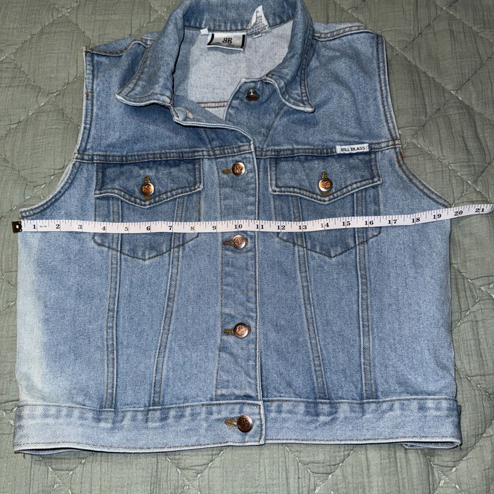 Bill Blass Bill Blass Vintage 90’s Denim Sleeveless Jacket Women’s Sz M Size M / US 6-8 / IT 42-44 - 11 Thumbnail
