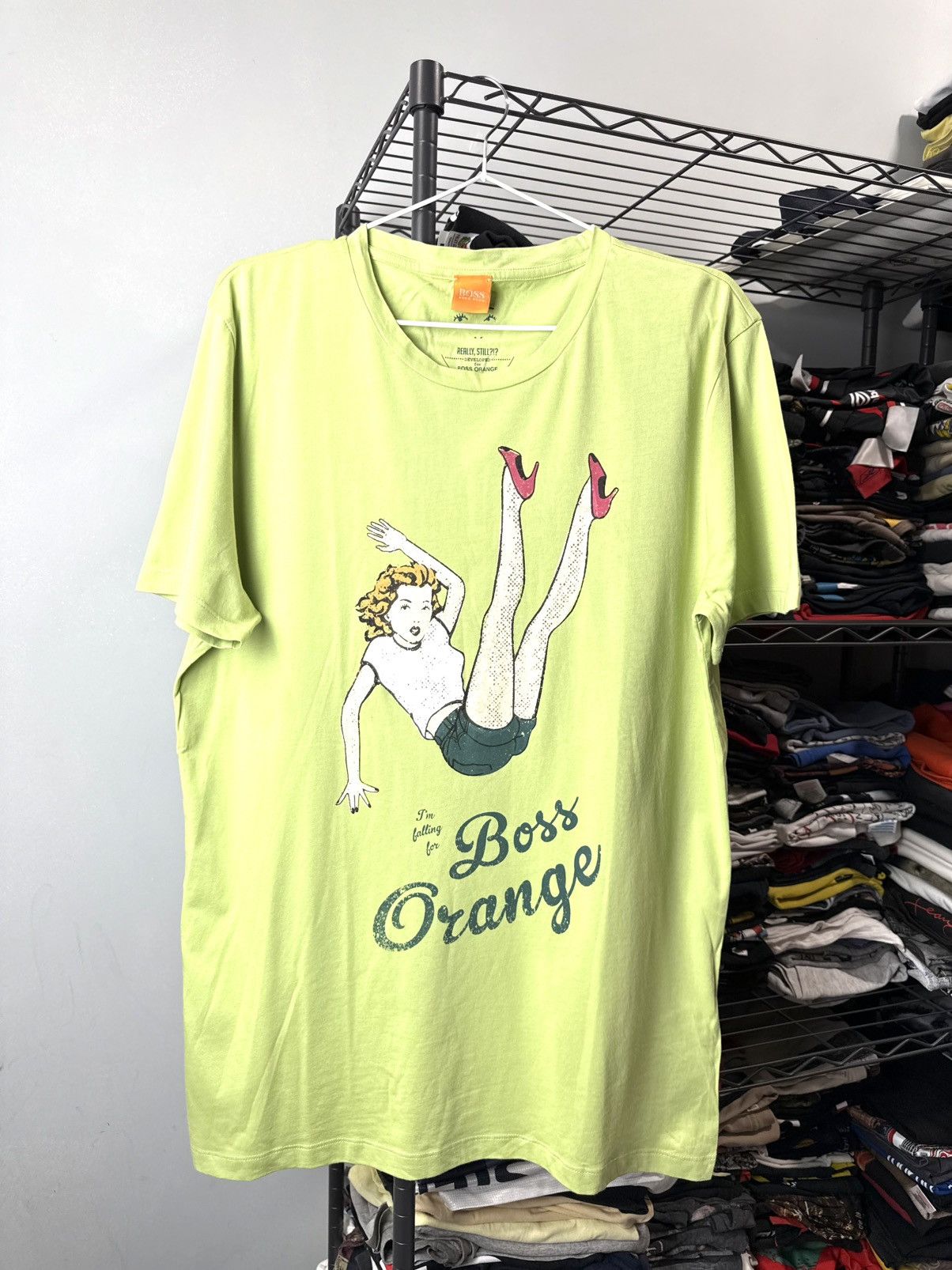 Hugo Boss Hugo Boss Orange Flying Girl Archive T Shirt Size US XL / EU 56 / 4 - 1 Thumbnail