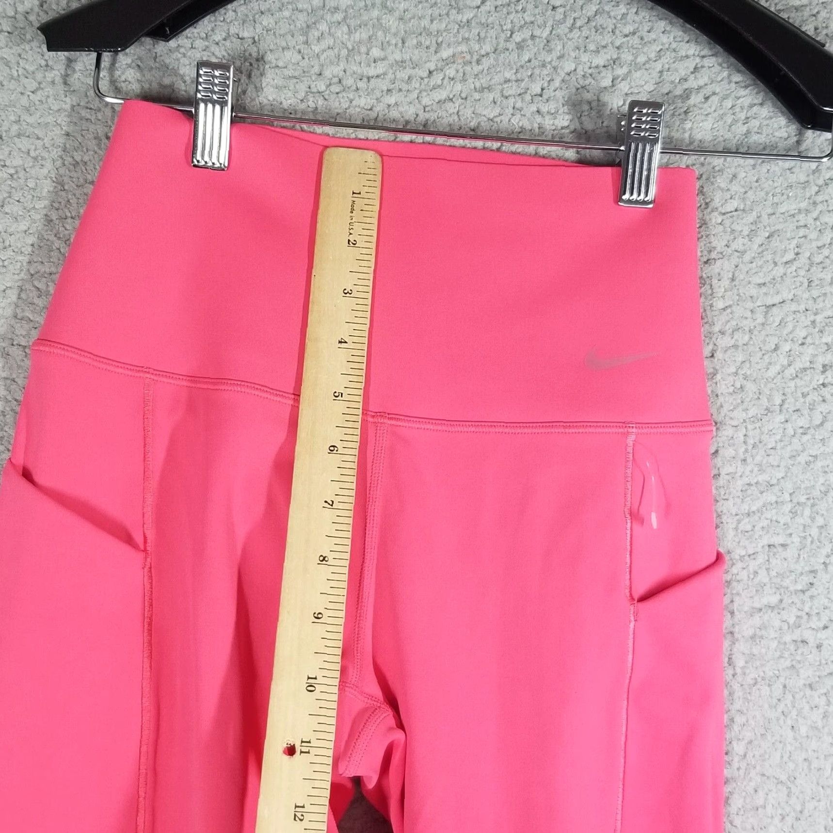 Nike VINTAGE Nike Women Leggings Cropped Tapered Activewear Small Pink Nike Dri-FIT 90s Womens Size 28" / US 6 / IT 42 - 6 Thumbnail