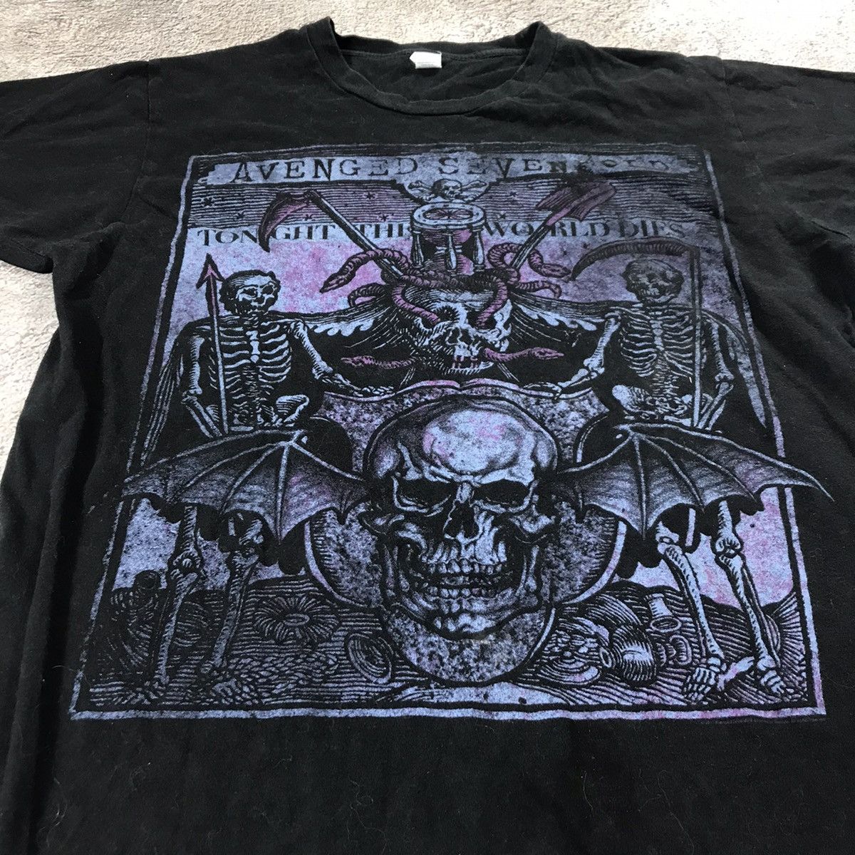 Vintage Vintage 90s Avenged Sevenfold Band Tee Graphic Punk Dark S Size US S / EU 44-46 / 1 - 2 Thumbnail