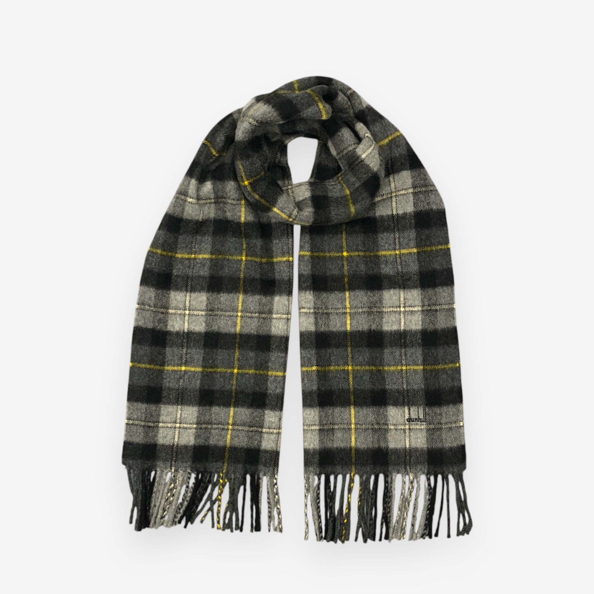 Alfred Dunhill Vintage Dunhill Scarf Muffler Wool Plaid Winter Scarves Size ONE SIZE - 1 Thumbnail