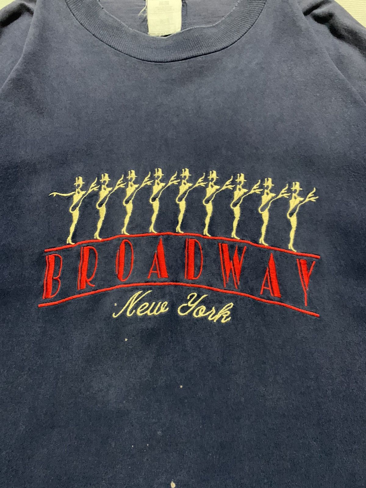 Fruit Of The Loom VINTAGE Broadway New York Shirt Adult Mens Blue Size US L / EU 52-54 / 3 - 4 Thumbnail