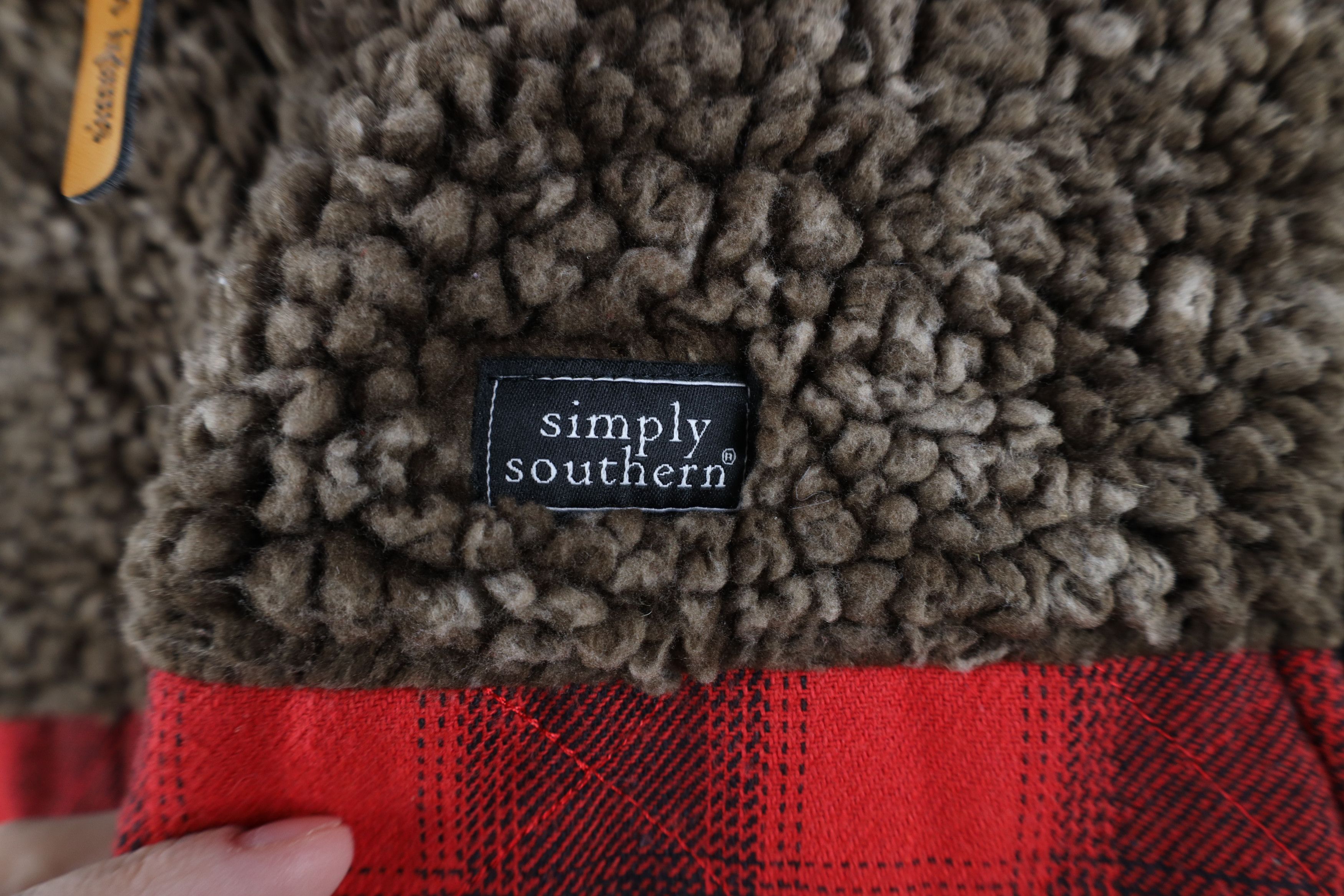 Vintage Simply Southern Fleece Flannel Quilted Puffer Vest Jacket Size M / US 6-8 / IT 42-44 - 4 Thumbnail