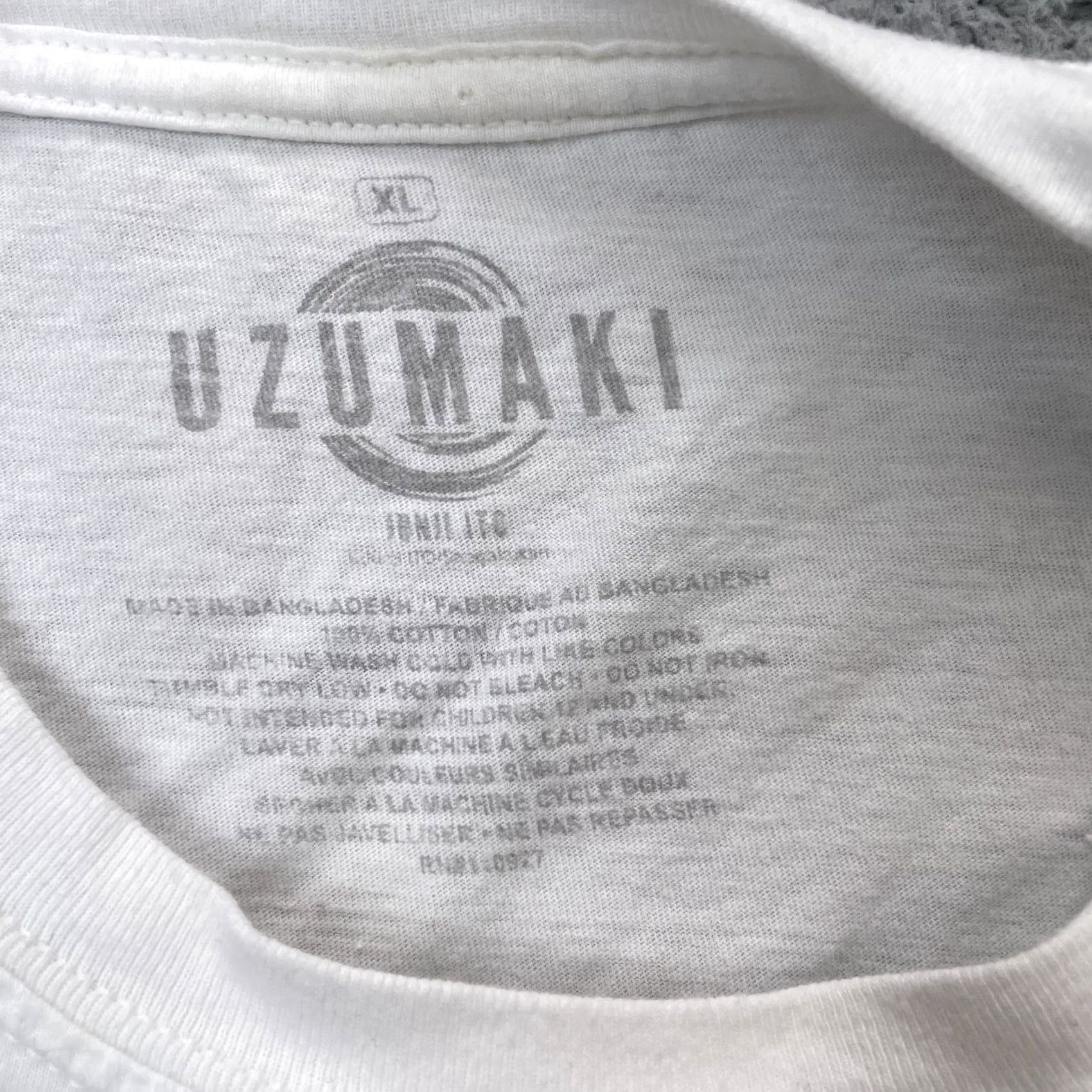 Vintage Uzumaki Shirt Men XL White Cotton Graphic Print Crew Neck Horror Anime Size US XL / EU 56 / 4 - 4 Thumbnail