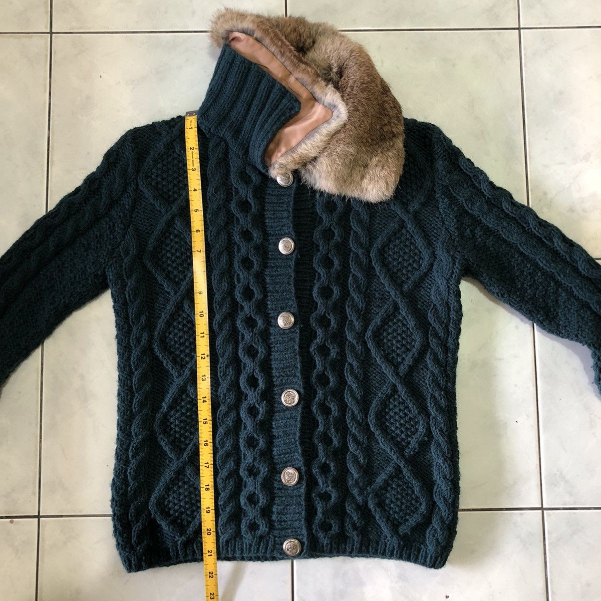 Japanese Brand Kumikyoku Japanese Cable Knit Rabbit Fur Good Condition Size M / US 6-8 / IT 42-44 - 25 Thumbnail