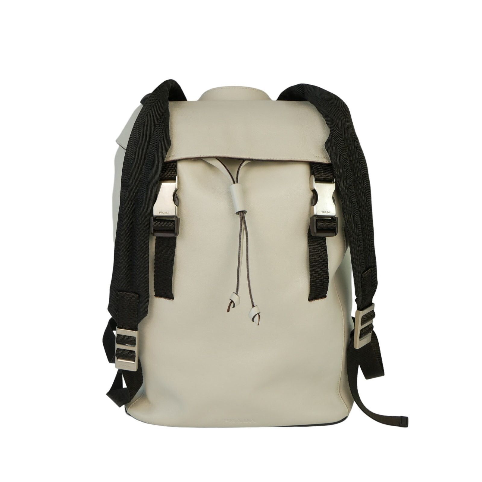 Prada Prada Calfskin Leather White Backpack Size ONE SIZE - 1 Thumbnail