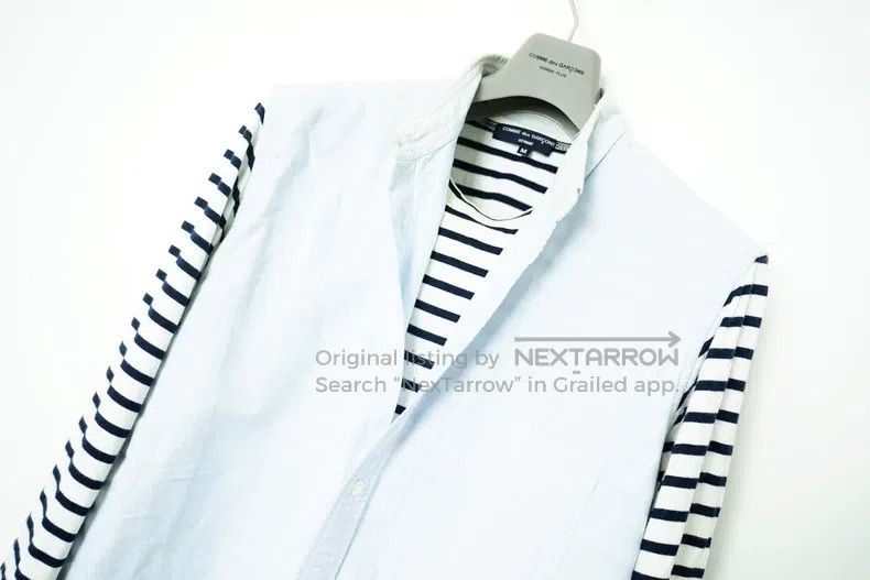 Comme des Garcons Comme des Garcons Fake Two-Piece Striped T-Shirt Shirt Size US M / EU 48-50 / 2 - 5 Thumbnail