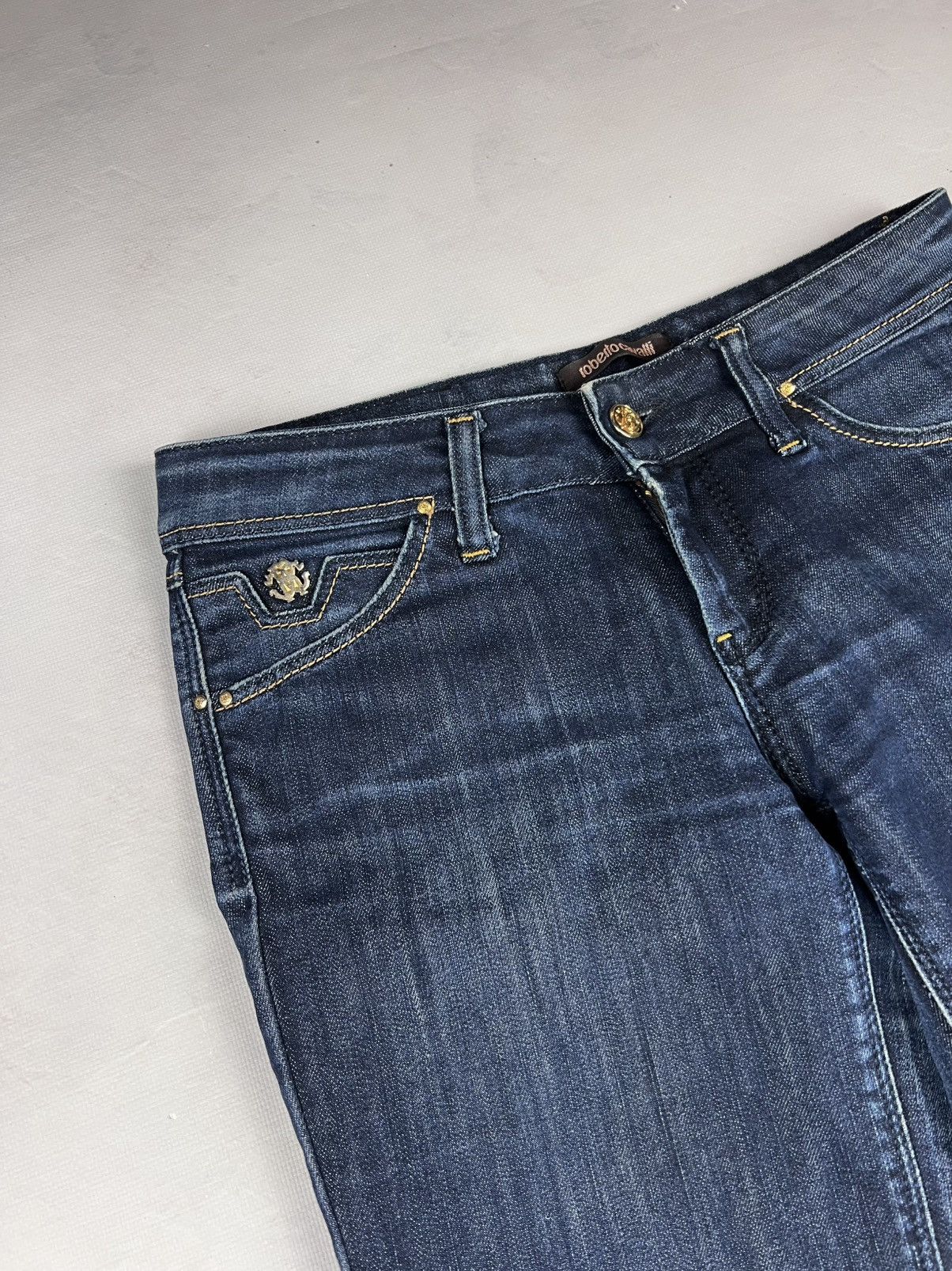 Japanese Brand × Roberto Cavalli × Vintage Avant Garde Classic Roberto Cavalli Denim Y2k Opium Retro Size 27" / US 4 / IT 40 - 7 Thumbnail