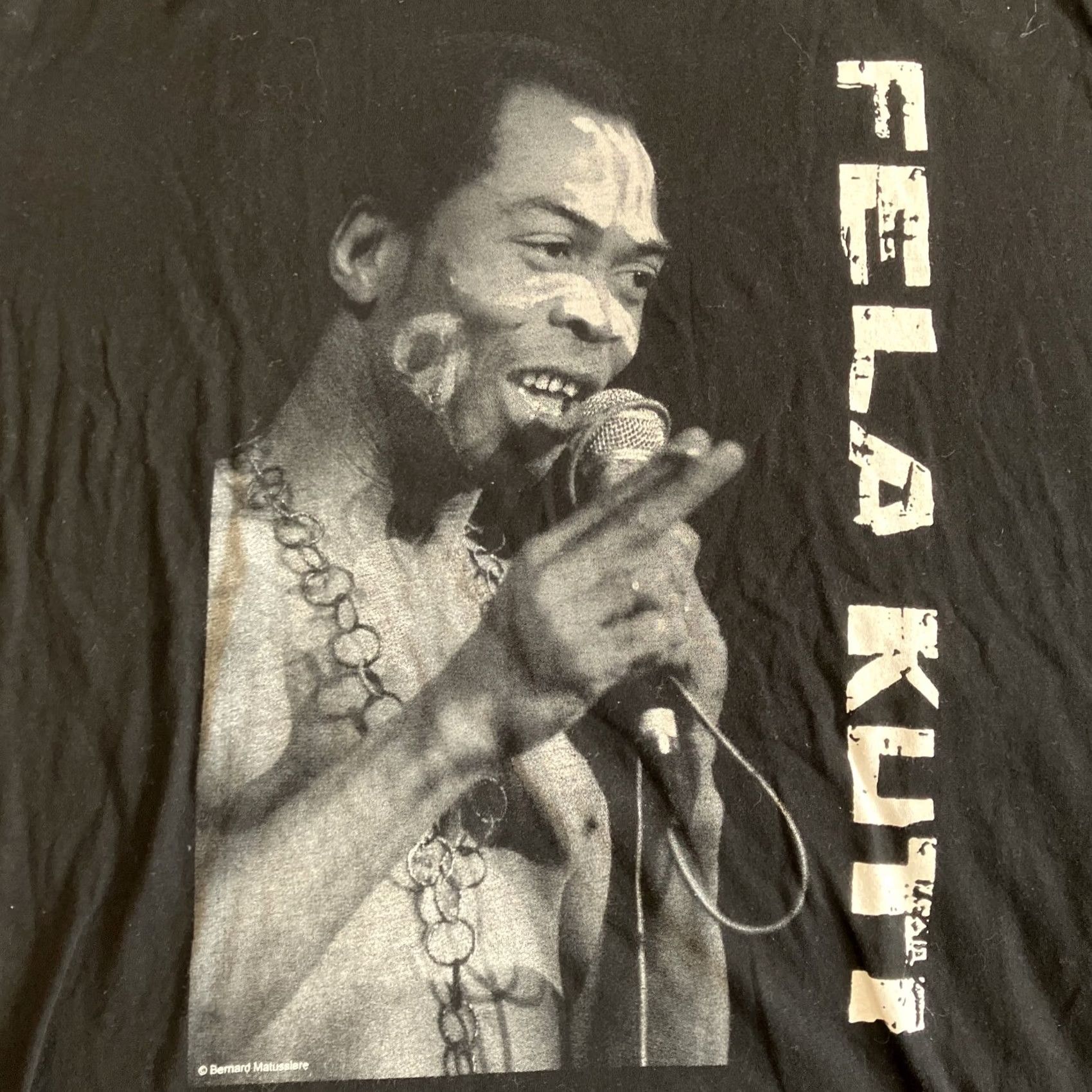 Vintage VINTAGE Fela Kuti Bernard Matussiere Concert Image T Shirt XL Men Black Short Sleeve Shirt Mens XL Size US XL / EU 56 / 4 - 2 Thumbnail