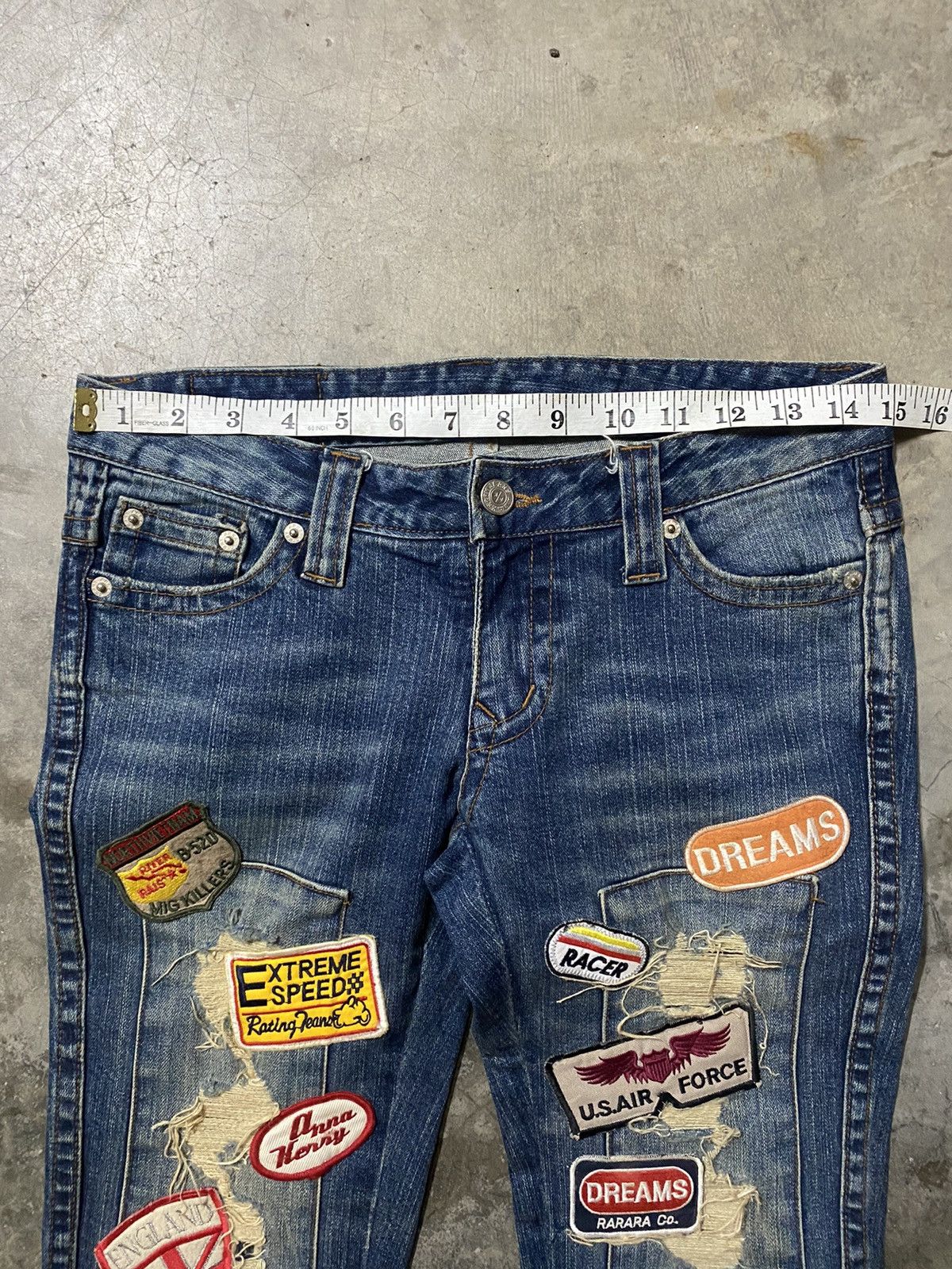 Hysteric Glamour × Japanese Brand Flare Jeans Japanese Ana Kerry Stretch Denim Low Rise Size 29" - 17 Thumbnail