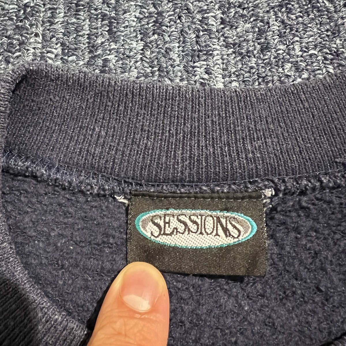 Sessions Vintage 90s SESSIONS Embroidered Logo Sweatshirt Size US L / EU 52-54 / 3 - 4 Thumbnail