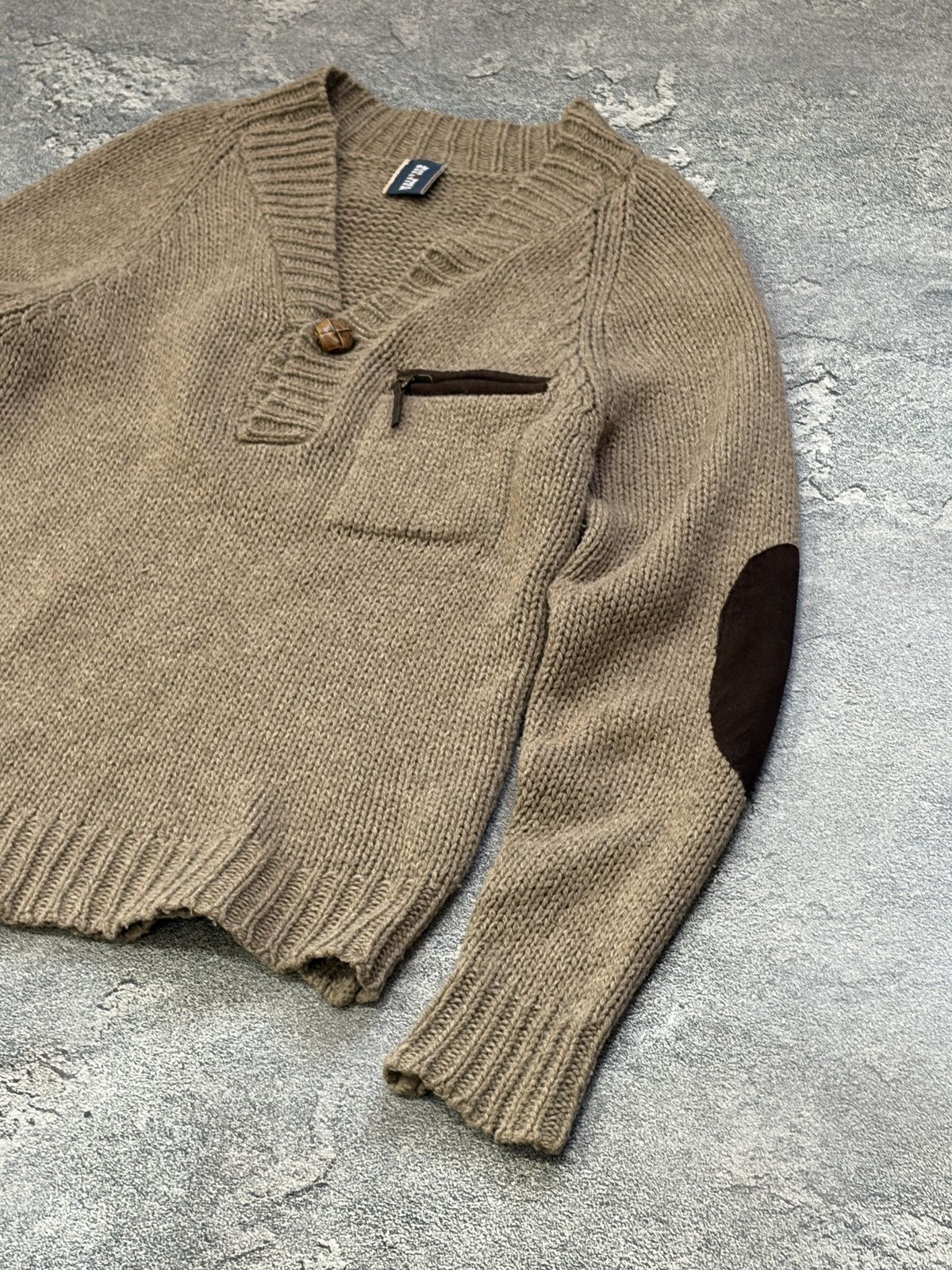 Jean Paul Gaultier Vintage Jean Paul Gaultier Elbow Patch Zip Pocket Sweater M Size US M / EU 48-50 / 2 - 3 Thumbnail