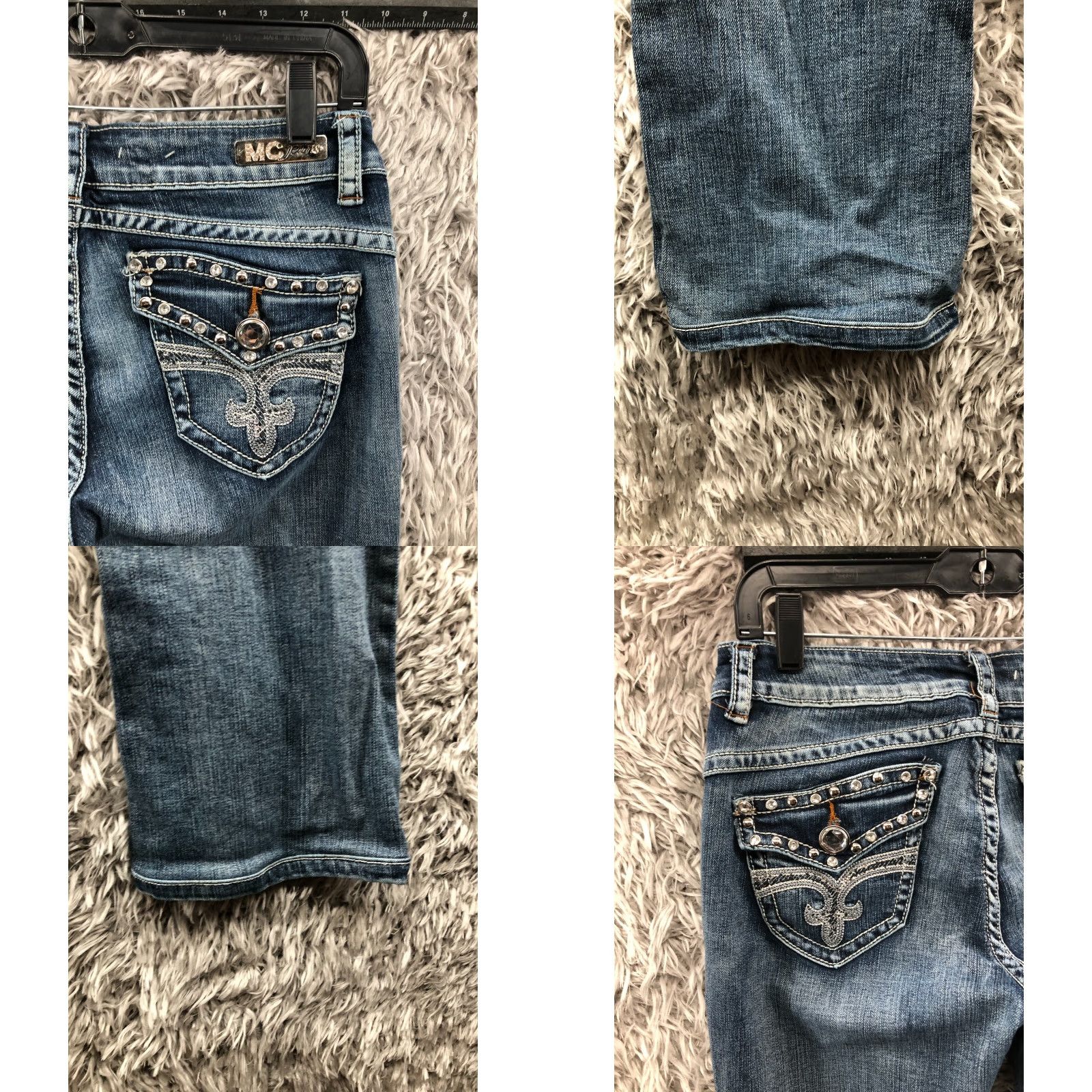 Vintage Miss Chic Jeans Bootcut Size 9 Juniors Mid Rise Dark Wash Blue Denim Women Regular 5-Pocket Stretch Columbia? Size 30" / US 8 / IT 44 - 8 Thumbnail