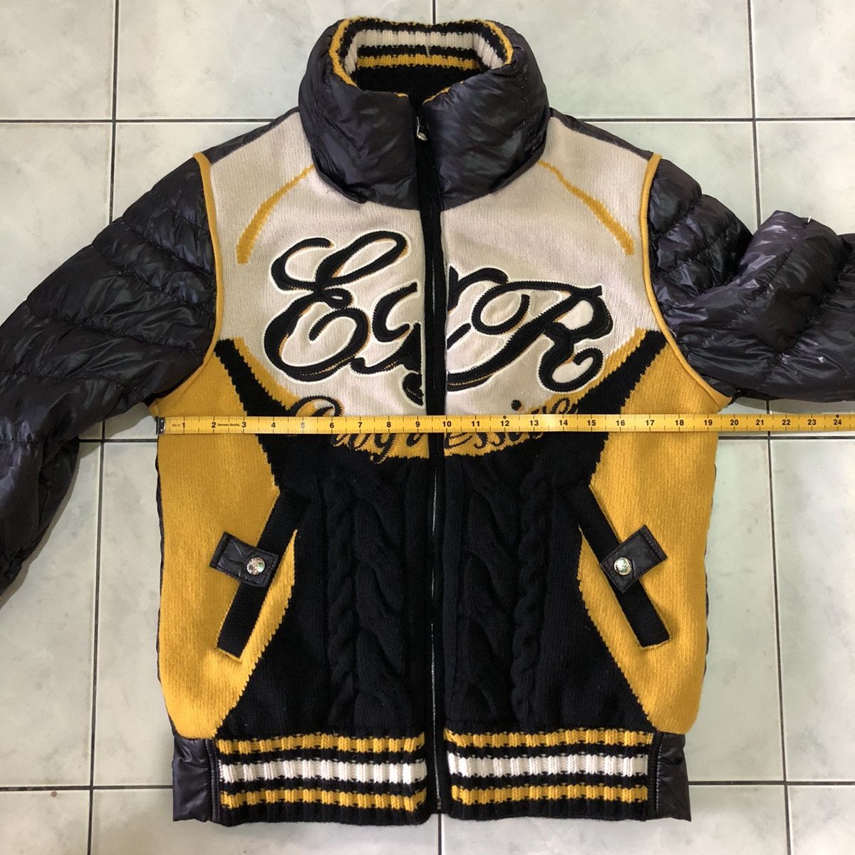 Japanese Brand Exr Progressive Zipper Up Knit Puffer Streetwear Winter MOTO Size US M / EU 48-50 / 2 - 24 Thumbnail