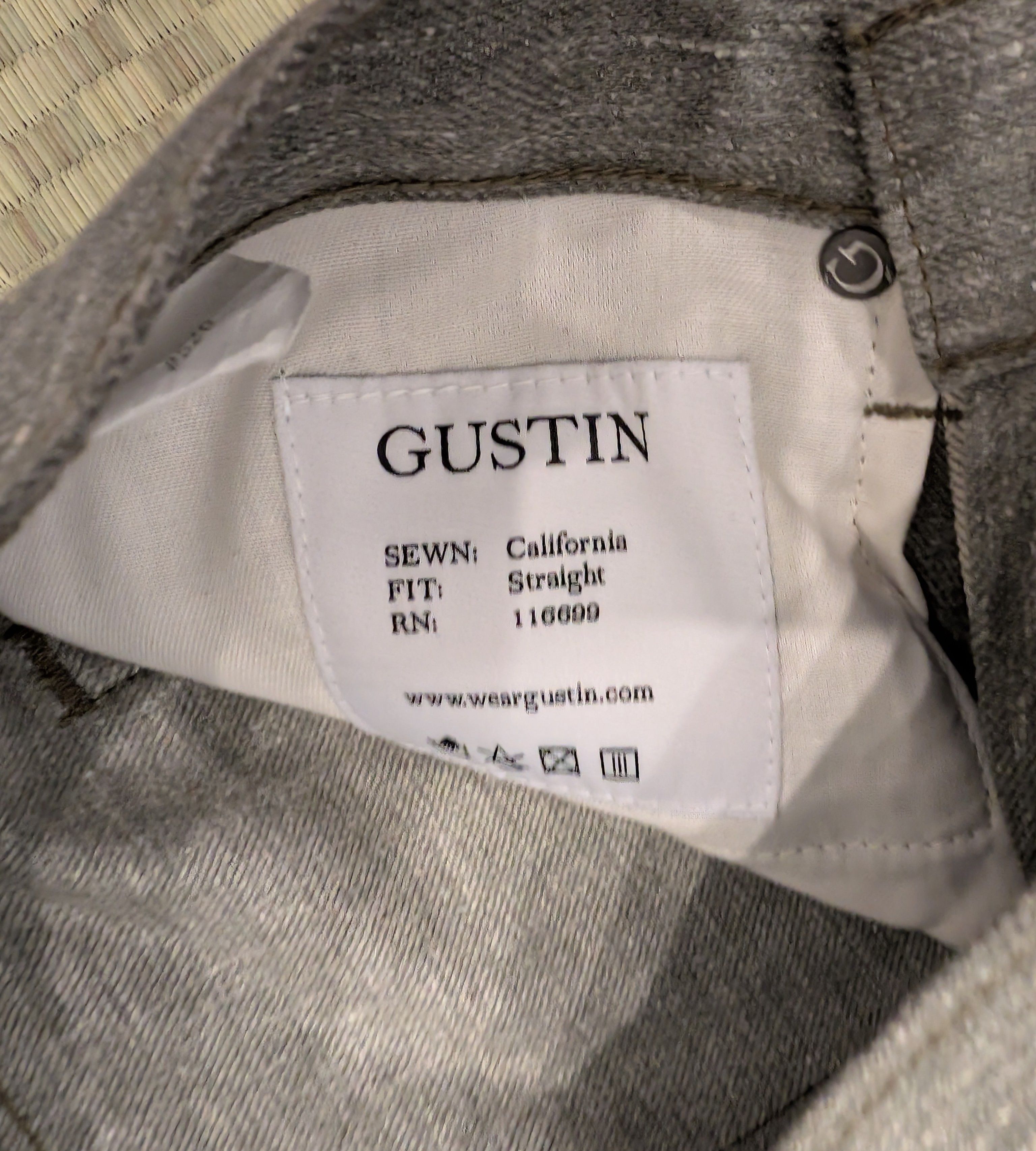 Gustin LNWOT Gustin #520 Heather Green Grey Selvedge Denim Jeans Size US 29 - 3 Thumbnail