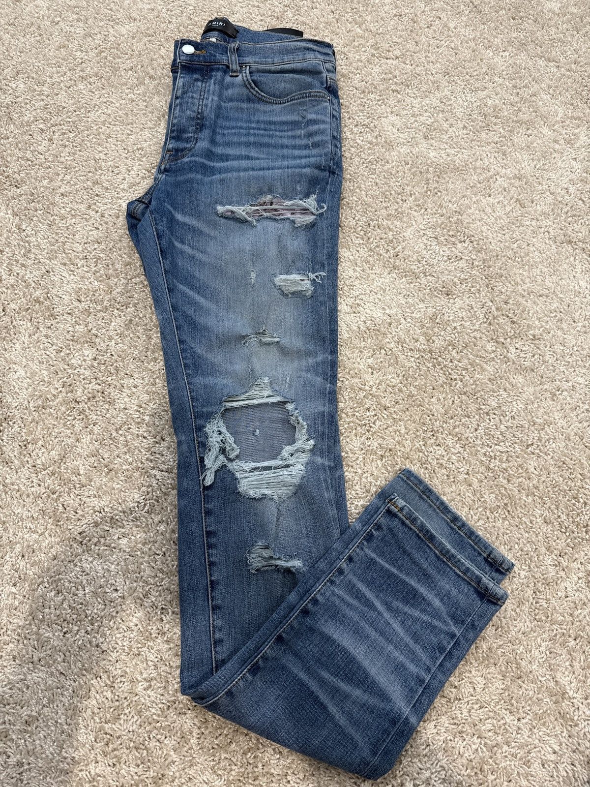 Amiri Amiri Ripped Denim Size US 34 / EU 50 - 6 Thumbnail