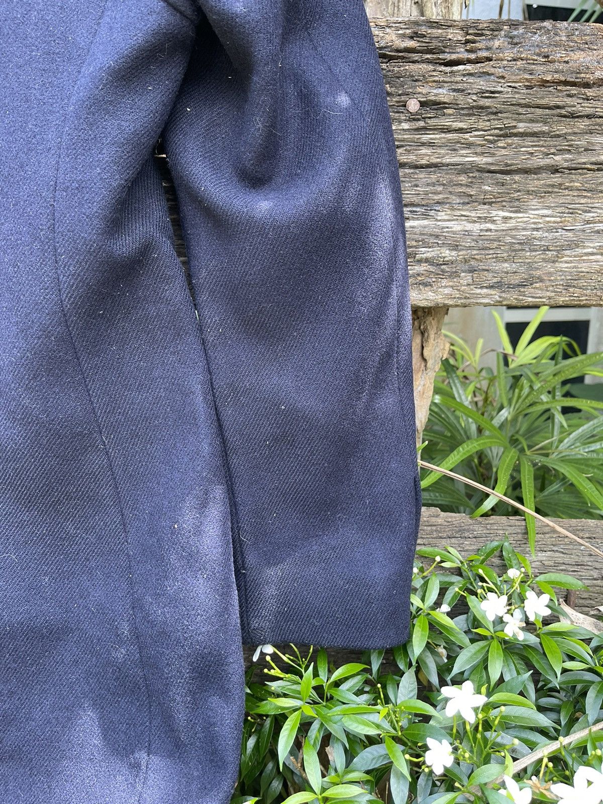 ABAHOUSE Abahouse Navy Wool Blend Overcoat - Size 2 (Japanese Medium) Size US S / EU 44-46 / 1 - 12 Thumbnail