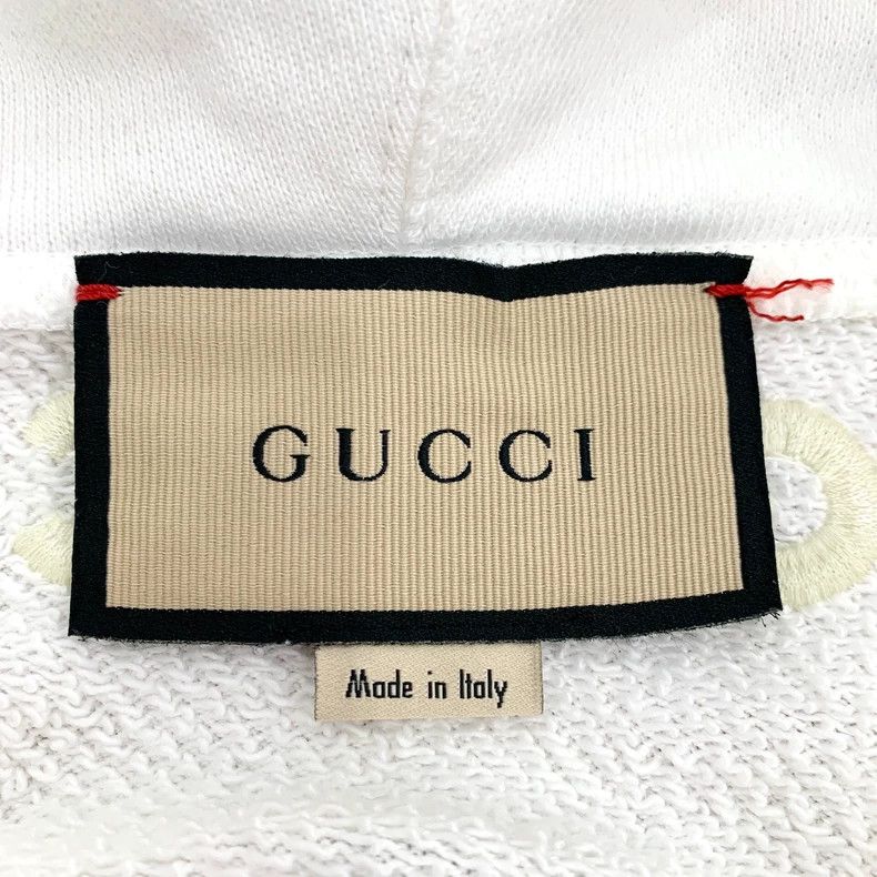 Gucci Gucci White floral printed round-neck cotton hooded drawstr Size US XXS / EU 40 - 6 Thumbnail