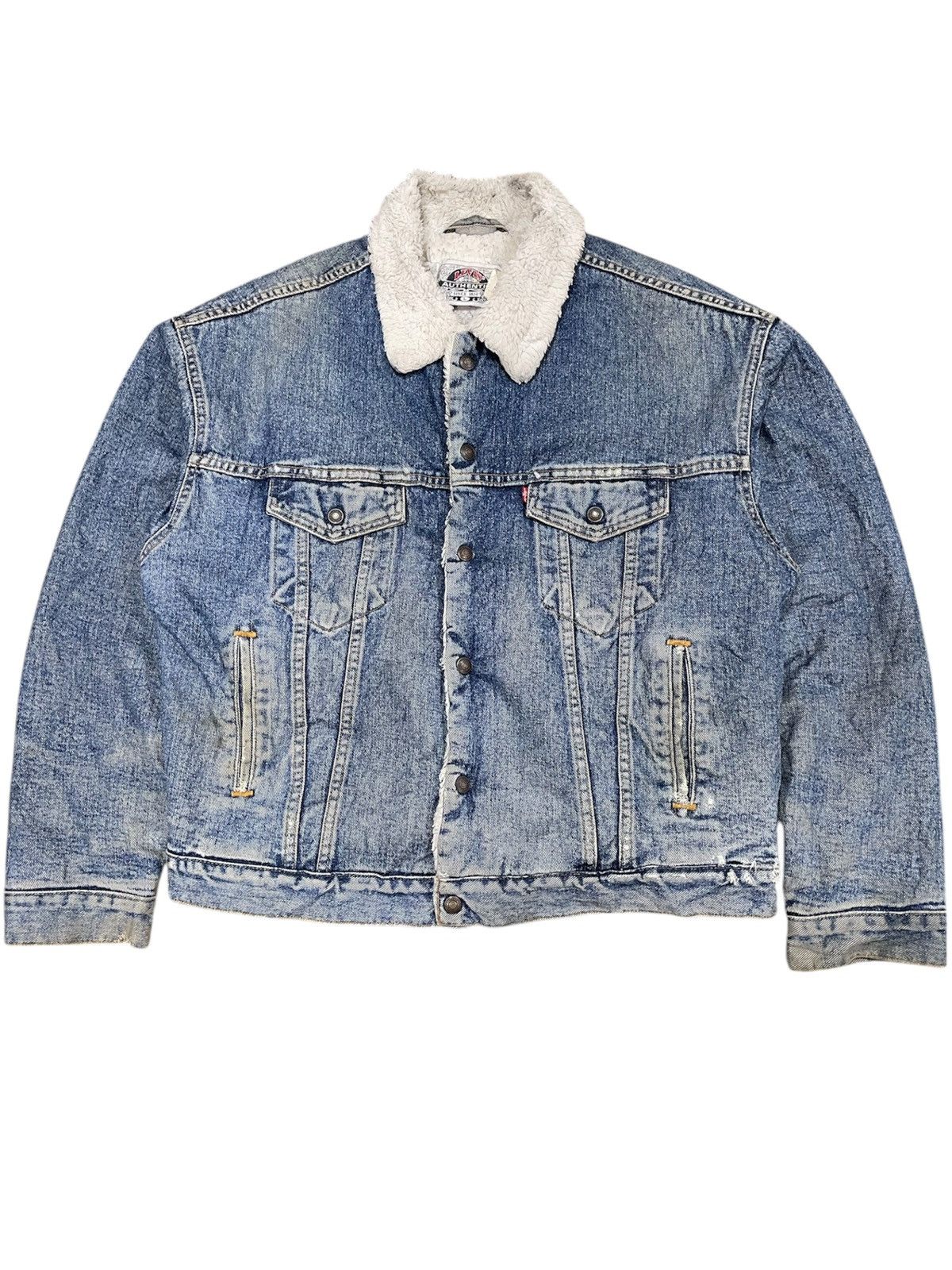Levi's × Levi's Vintage Clothing × POST ARCHIVE FACTION (PAF) Vintage Levi’s Denim Sherpa Lined Trucker Jacket Size US L / EU 52-54 / 3 - 1 Thumbnail