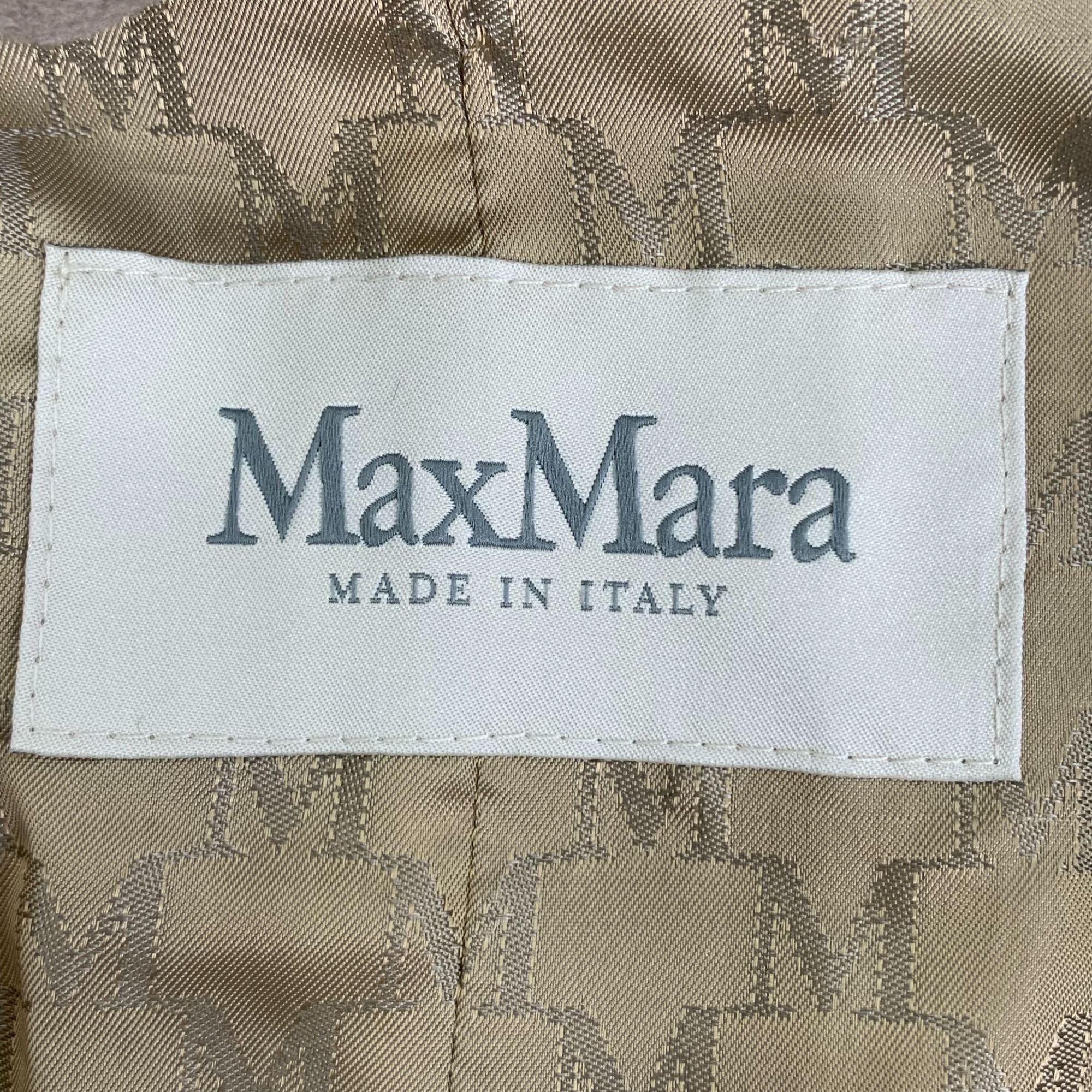 Max Mara MaxMara Beige Wool Double-Breasted Coat With Belt Size M / US 6-8 / IT 42-44 - 6 Thumbnail