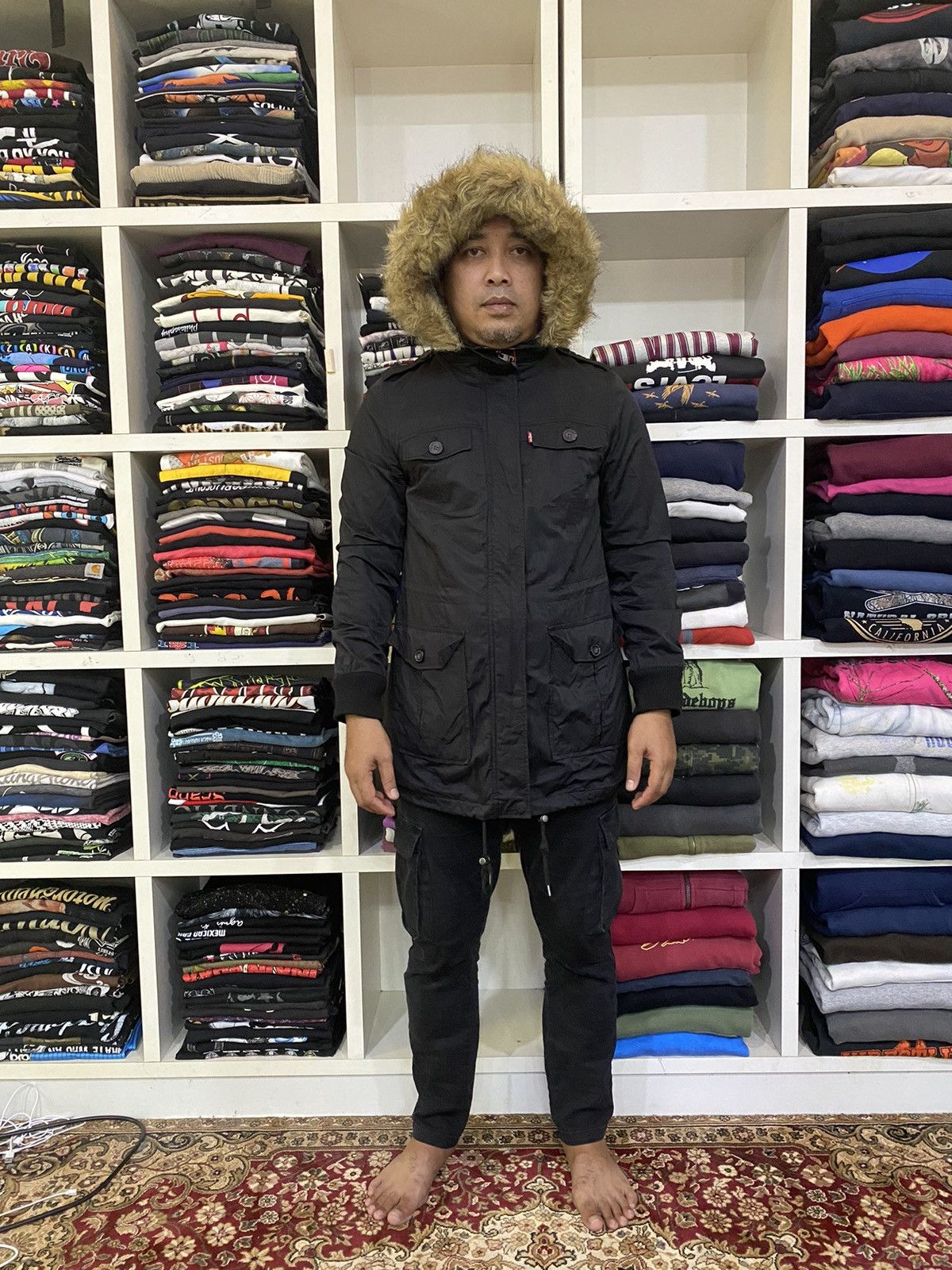 If Six Was Nine × Levi's Levis Fur Parka Jacket Size US M / EU 48-50 / 2 - 15 Thumbnail