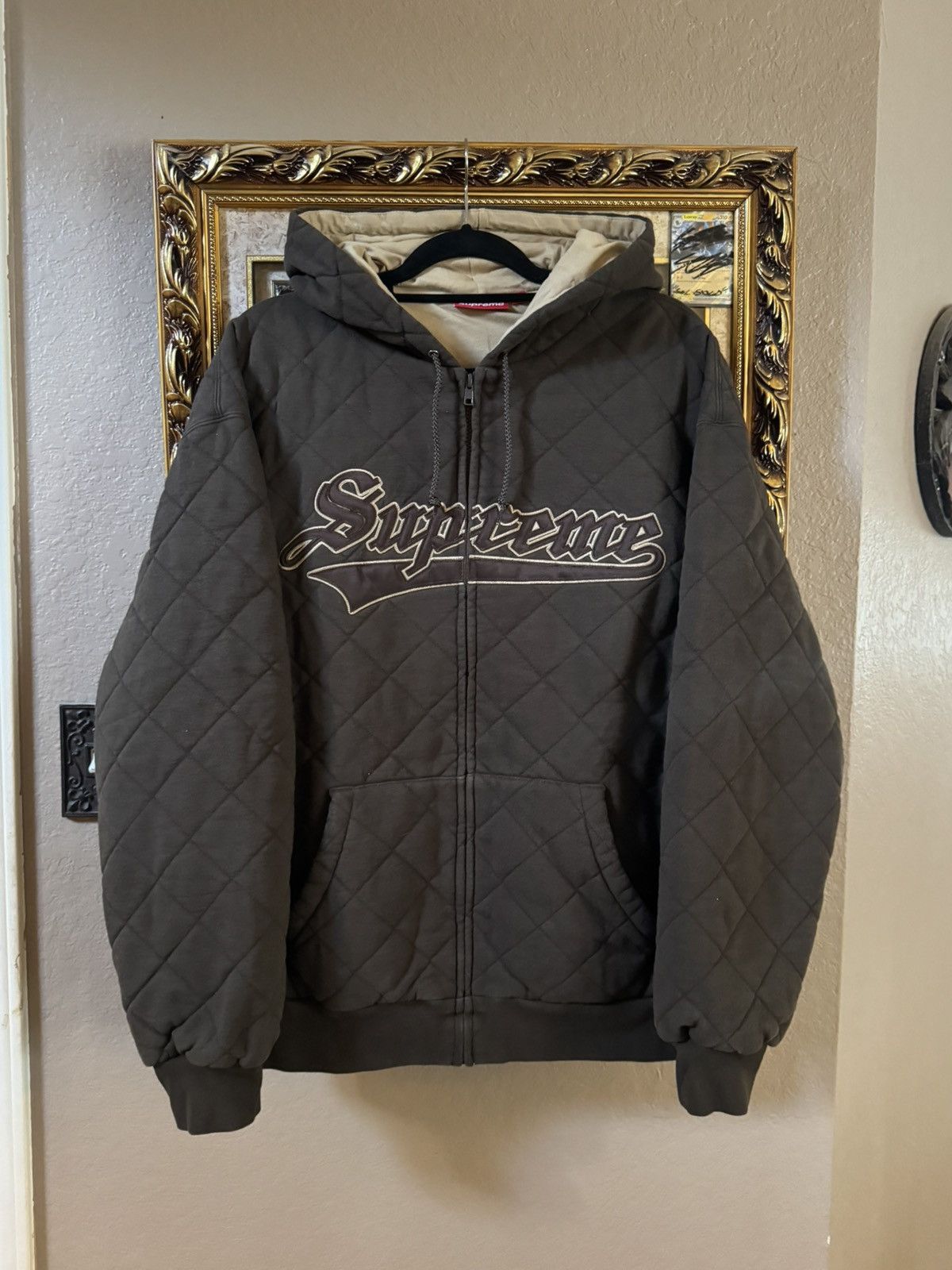Supreme FW25 Supreme Quilted Zip Up Hoodie Size US XXL / EU 58 / 5 - 1 Thumbnail