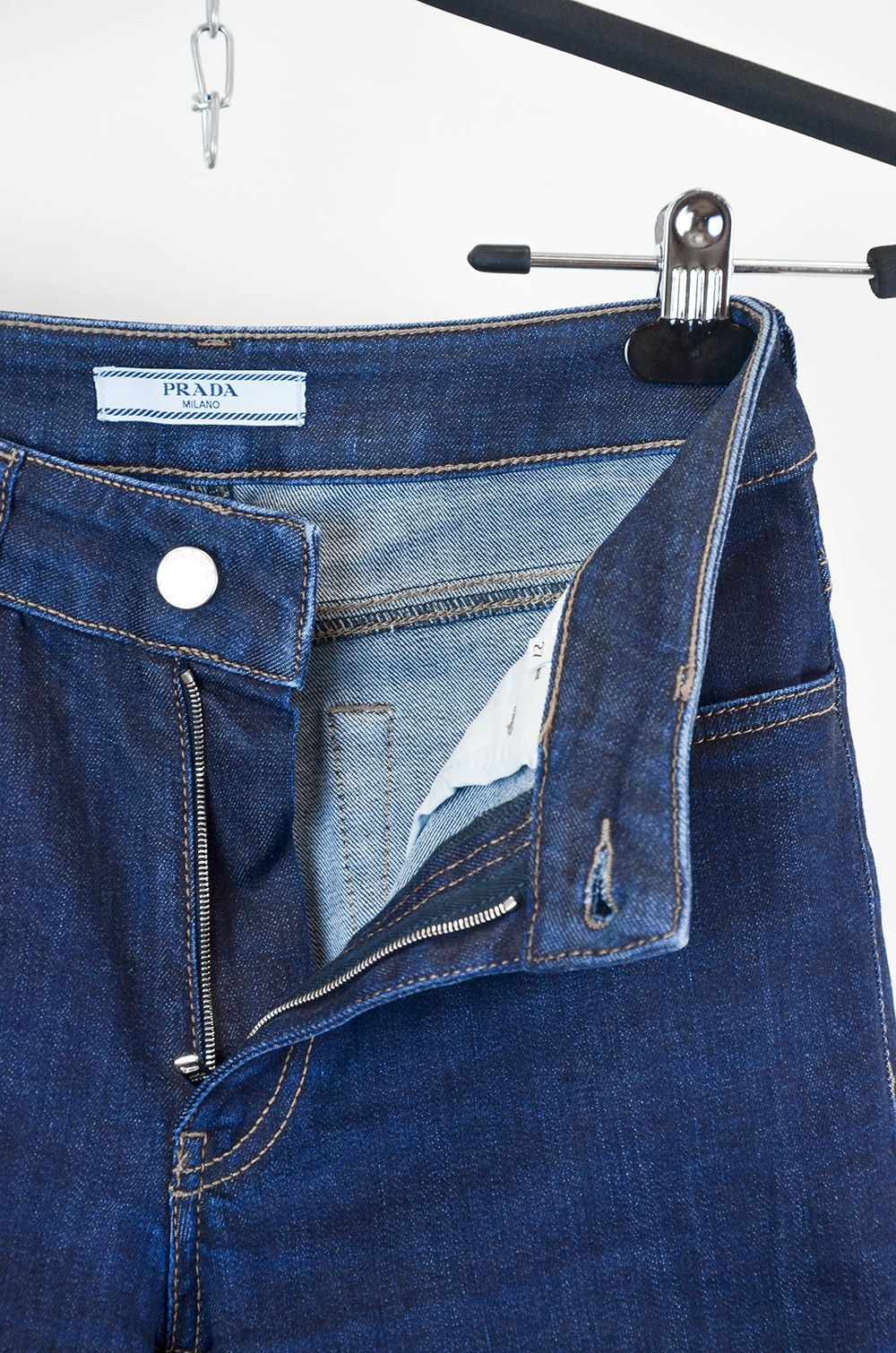 Prada PRADA Milano Dark Blue Straight-Leg Jeans – Size 27 Size 27" / US 4 / IT 40 - 6 Thumbnail