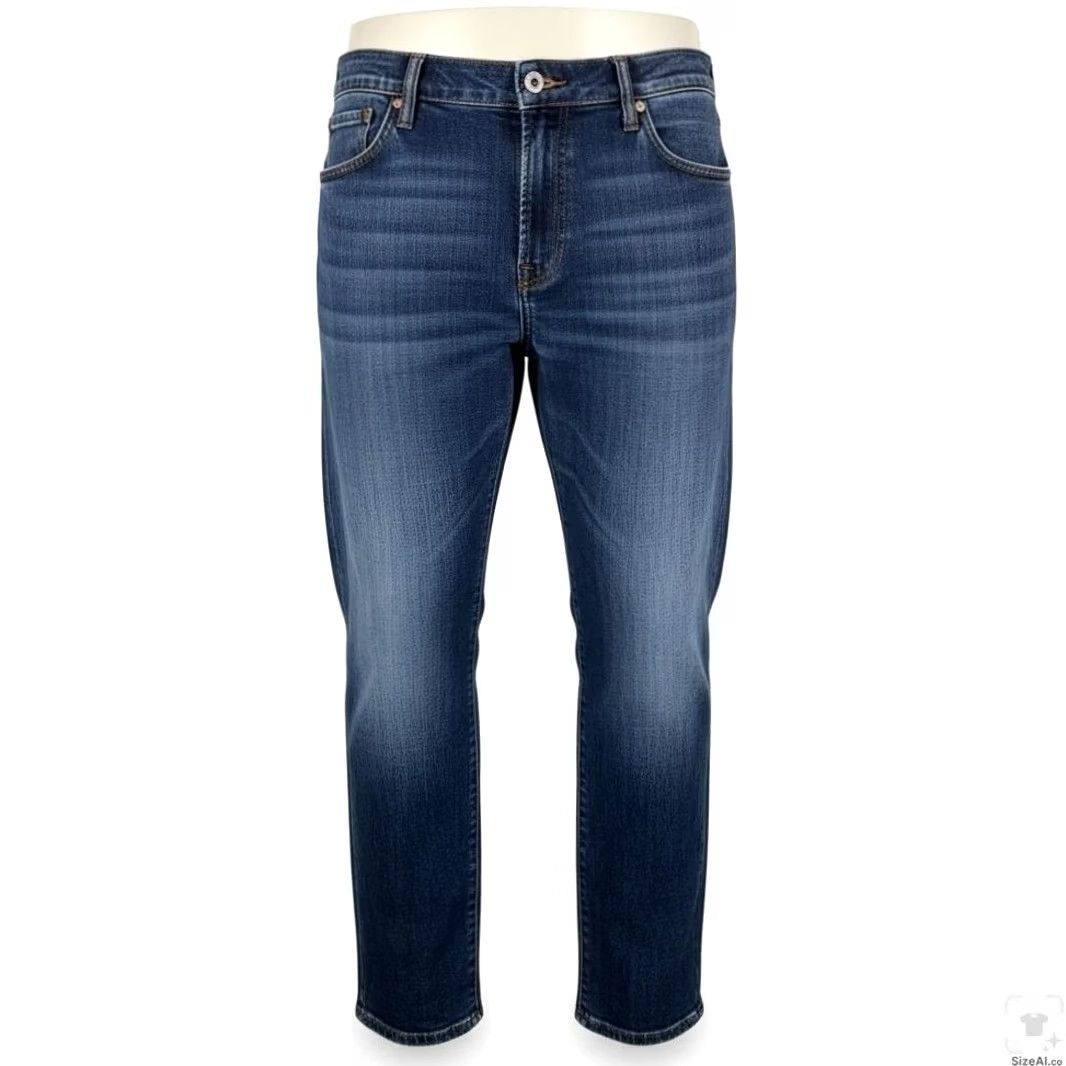 Lucky Brand Lucky Brand 221 Original Straight Jeans Mens 40x32 Blue Medium Wash Zip Fly Regular Rise 5-Pocket Denim Stonewashed Cotton Elastodiene Size US 40 / EU 56 - 2 Thumbnail