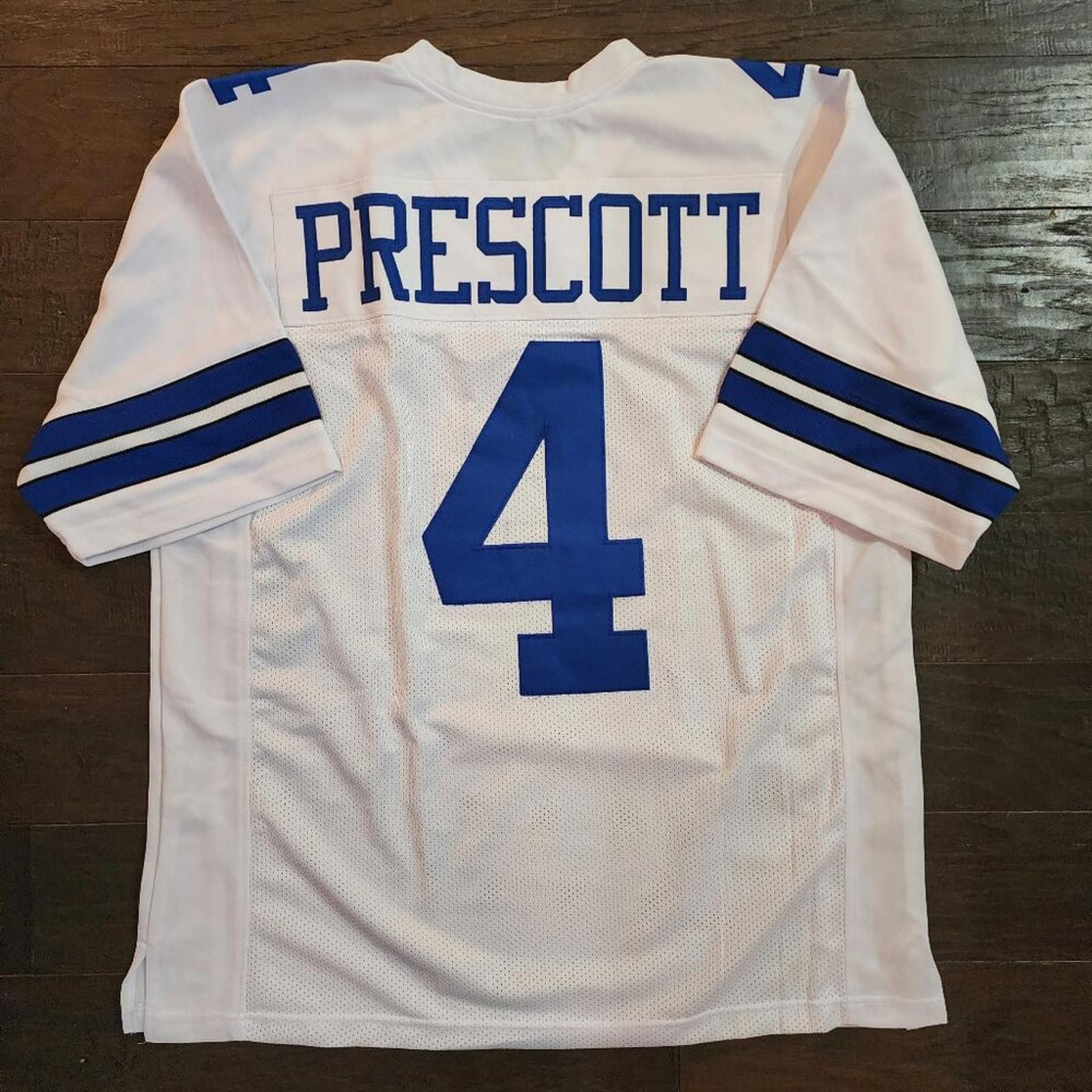 Other Dak Prescott #4 Dallas Cowboys white jersey Size XL Size US XL / EU 56 / 4 - 1 Thumbnail
