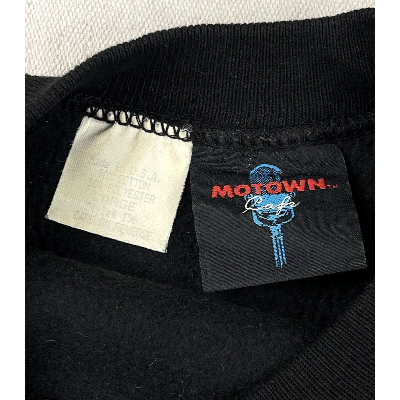 Vintage VINTAGE Motown Crewneck Sweatshirt - Sweatshirt Shirt - Mens Large - Black Cotton Blend - 1990s Detroit Music - Las Vegas USA - B10 Size US L / EU 52-54 / 3 - 3 Thumbnail
