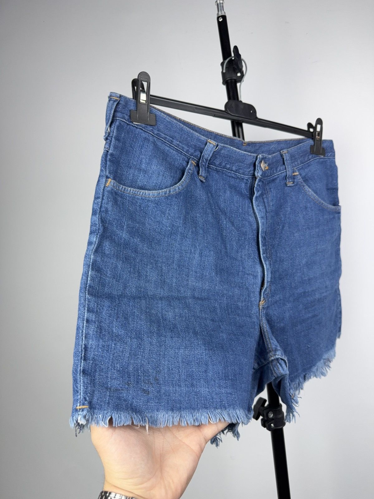 Wrangler Retro 80s Wrangler Vintage Cutoff Denim Shorts W34 Size US 34 / EU 50 - 2 Thumbnail