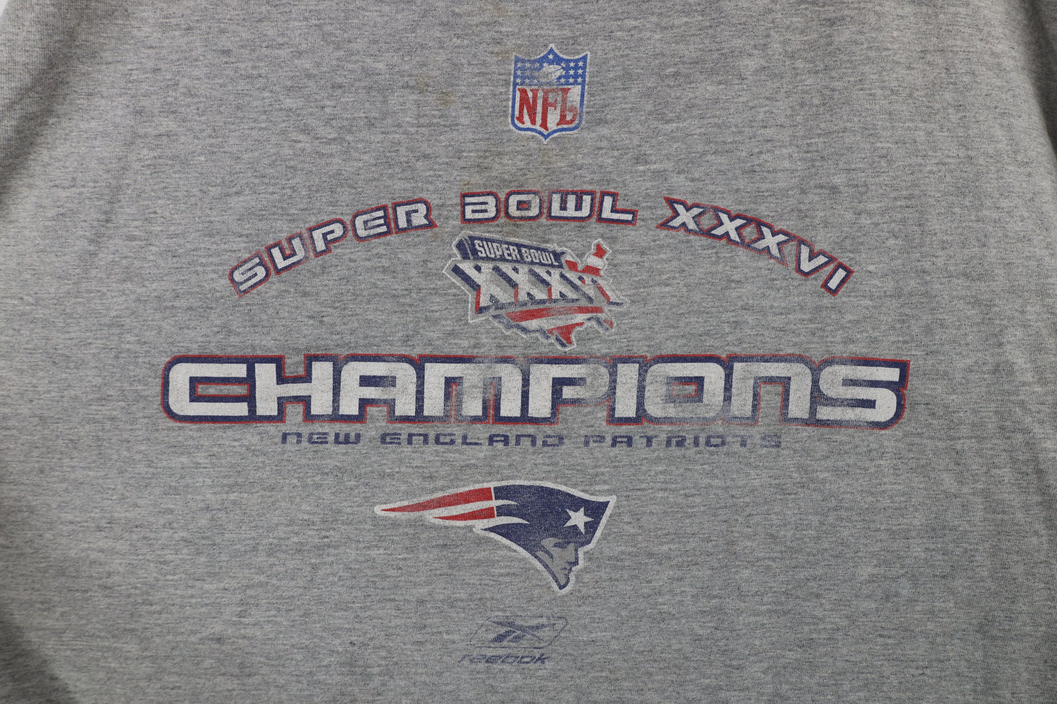 Reebok × Vintage Vintage Reebok Super Bowl XXXVI New England Patriots T-Shirt Size US XXL / EU 58 / 5 - 9 Thumbnail