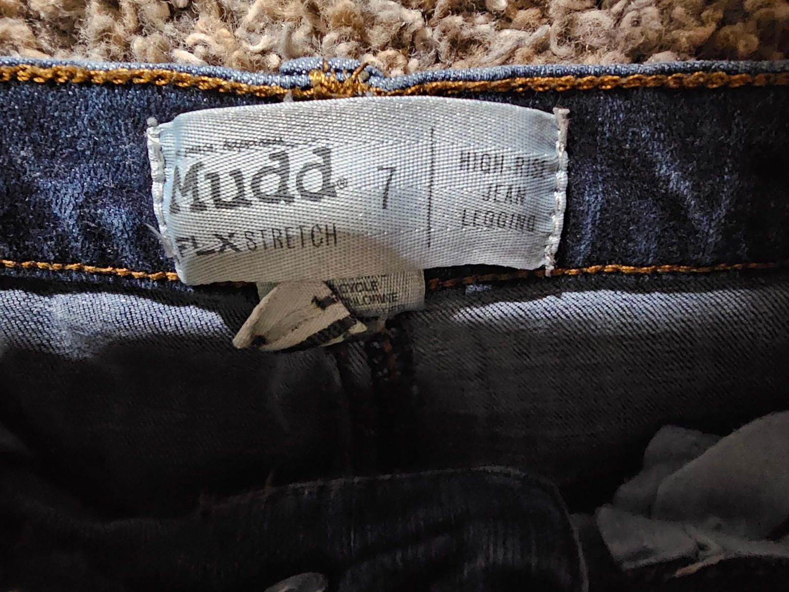 Steve Madden Mudd Women’s 7 High Rise Jean Legging Jegging Stretch FLX Size 30" / US 8 / IT 44 - 2 Thumbnail